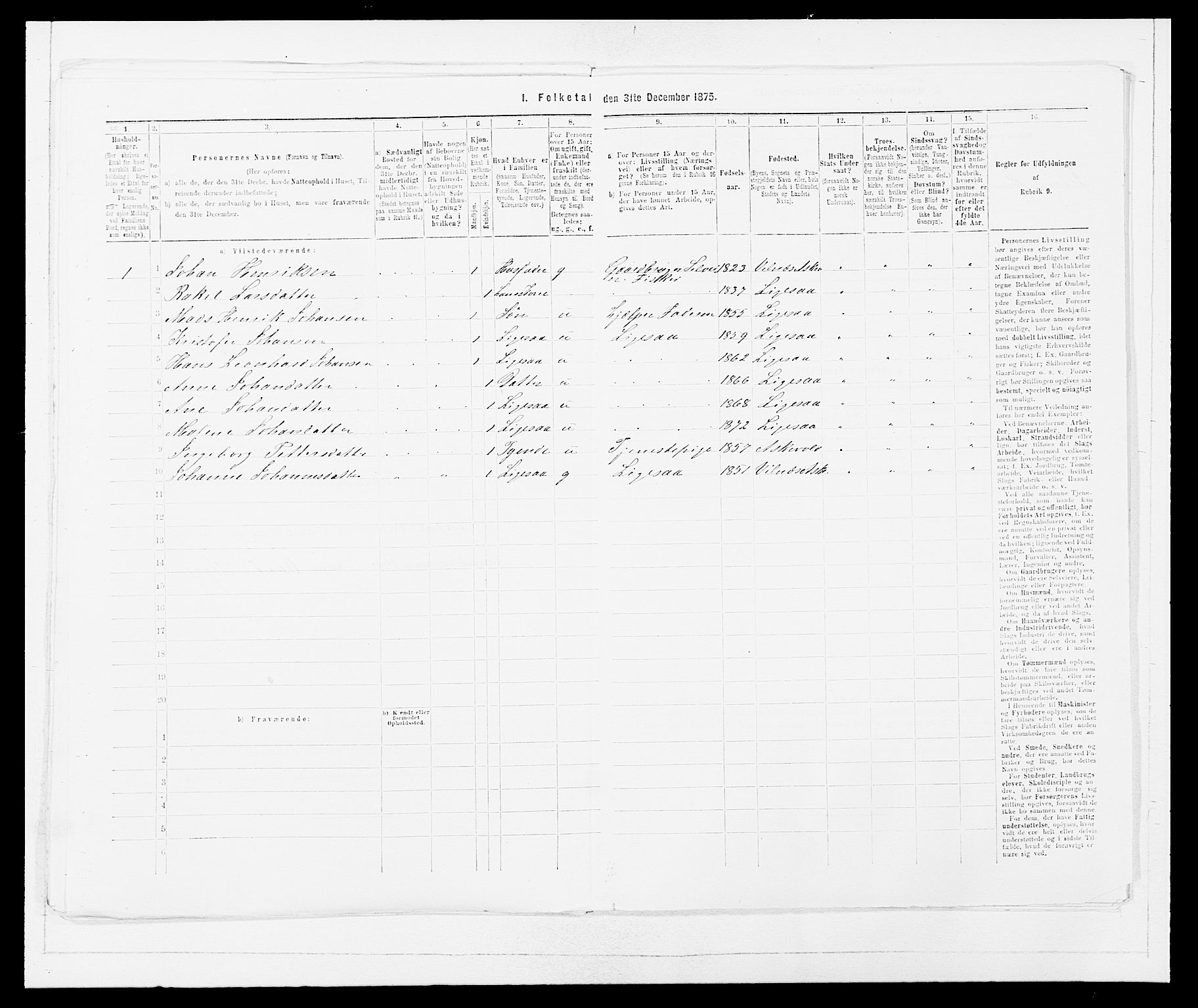 SAB, 1875 census for 1428P Askvoll, 1875, p. 818