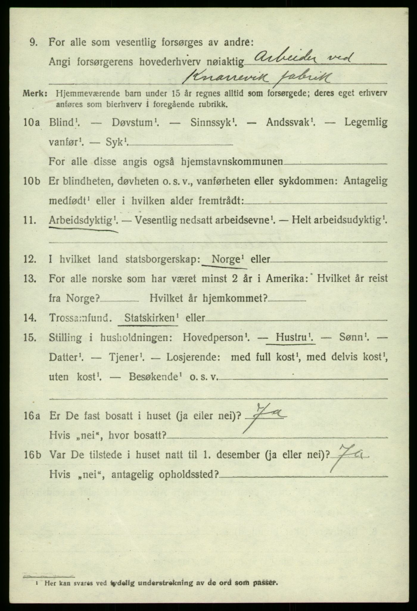 SAB, 1920 census for Fjell, 1920, p. 1879