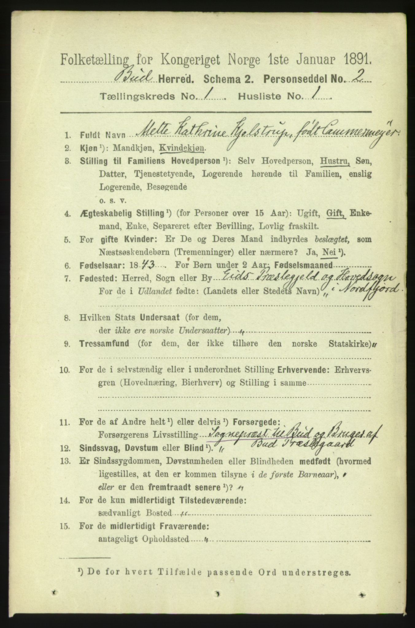 RA, 1891 census for 1549 Bud, 1891, p. 116