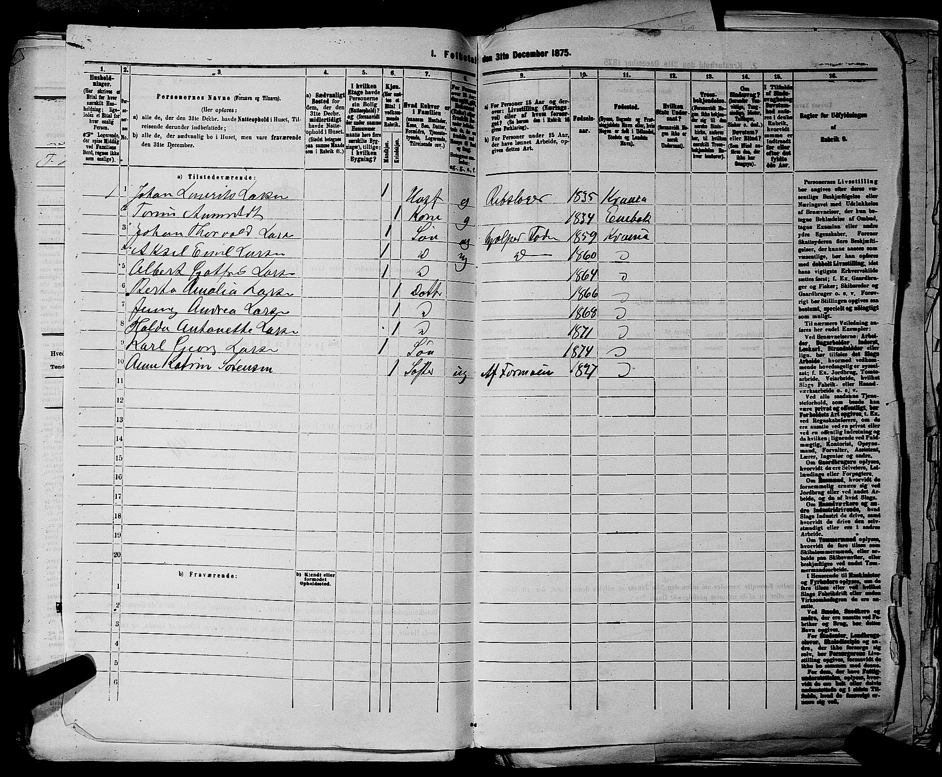 RA, 1875 census for 0218bP Østre Aker, 1875, p. 1763