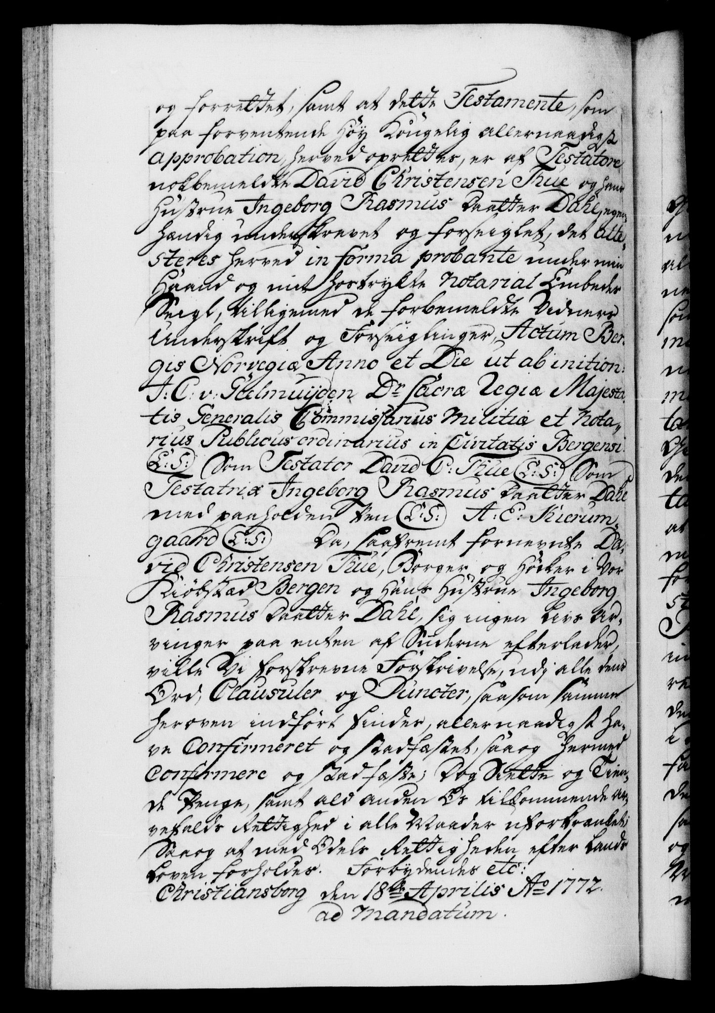 Danske Kanselli 1572-1799, AV/RA-EA-3023/F/Fc/Fca/Fcaa/L0045: Norske registre "Norske eller 3. dept.s åpne brev, 1771-1773, p. 272b