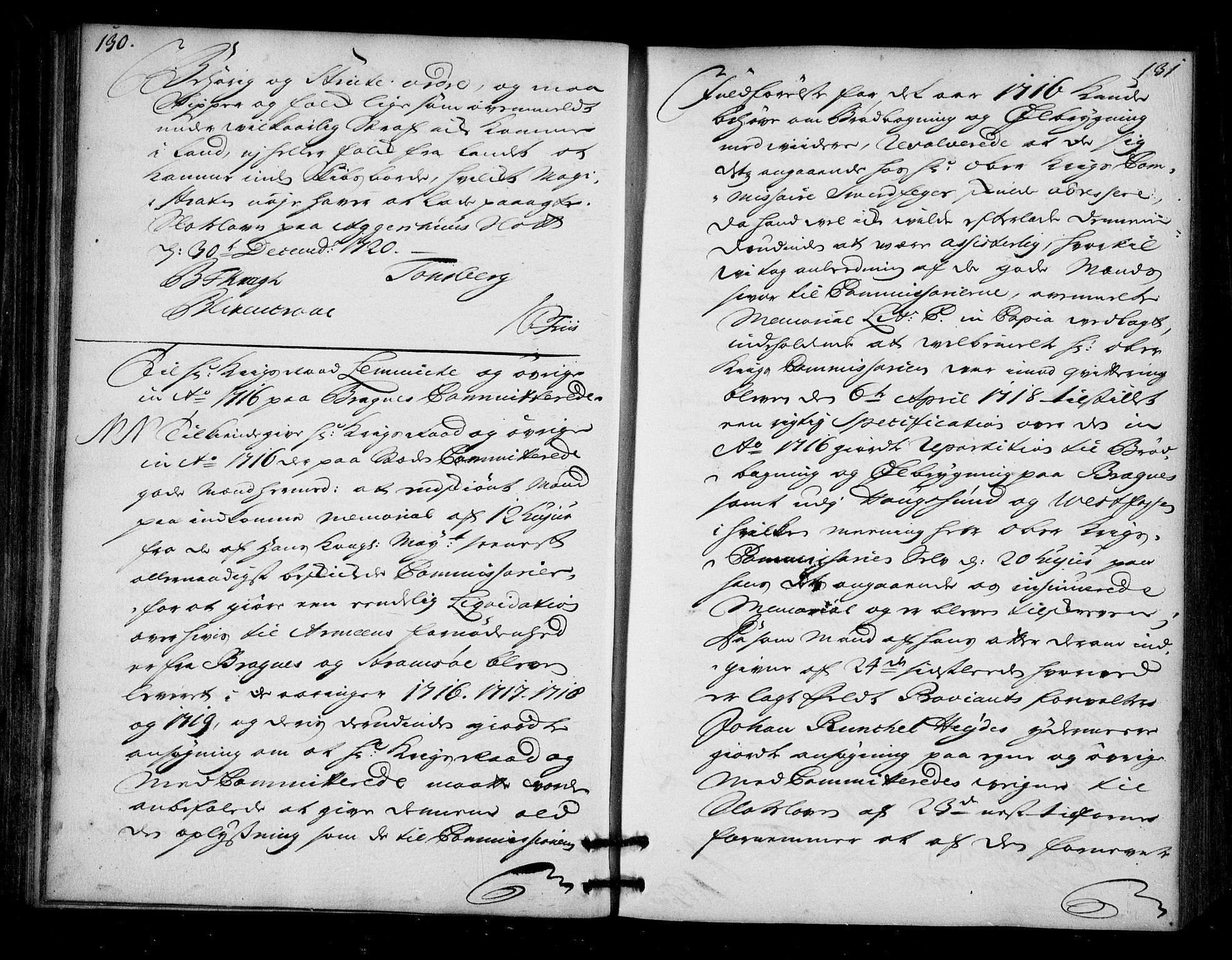 Stattholderembetet 1572-1771, AV/RA-EA-2870/Bd/L0013: Ordreprotokoll, 1720-1722, p. 130-131