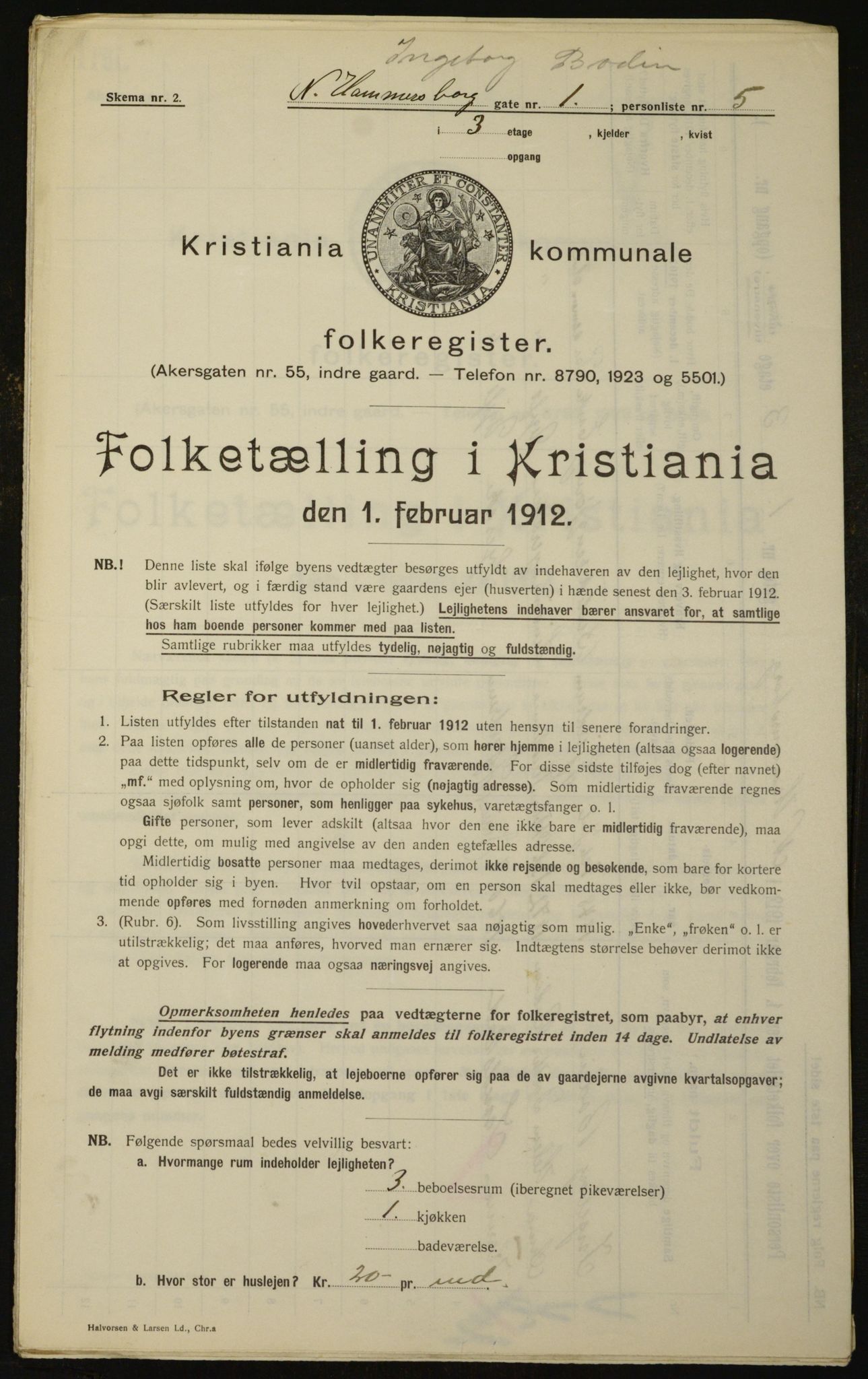 OBA, Municipal Census 1912 for Kristiania, 1912, p. 69756