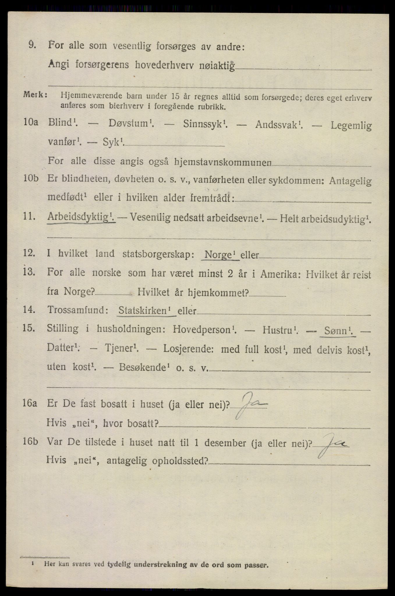 SAKO, 1920 census for Hof, 1920, p. 3870