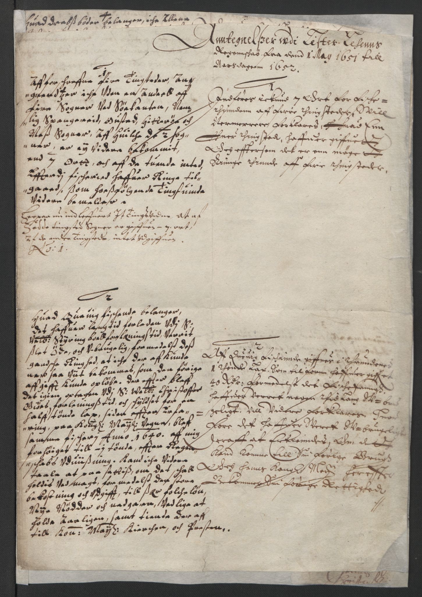 Rentekammeret inntil 1814, Reviderte regnskaper, Lensregnskaper, AV/RA-EA-5023/R/Rb/Rbr/L0019: Lista len, 1650-1653