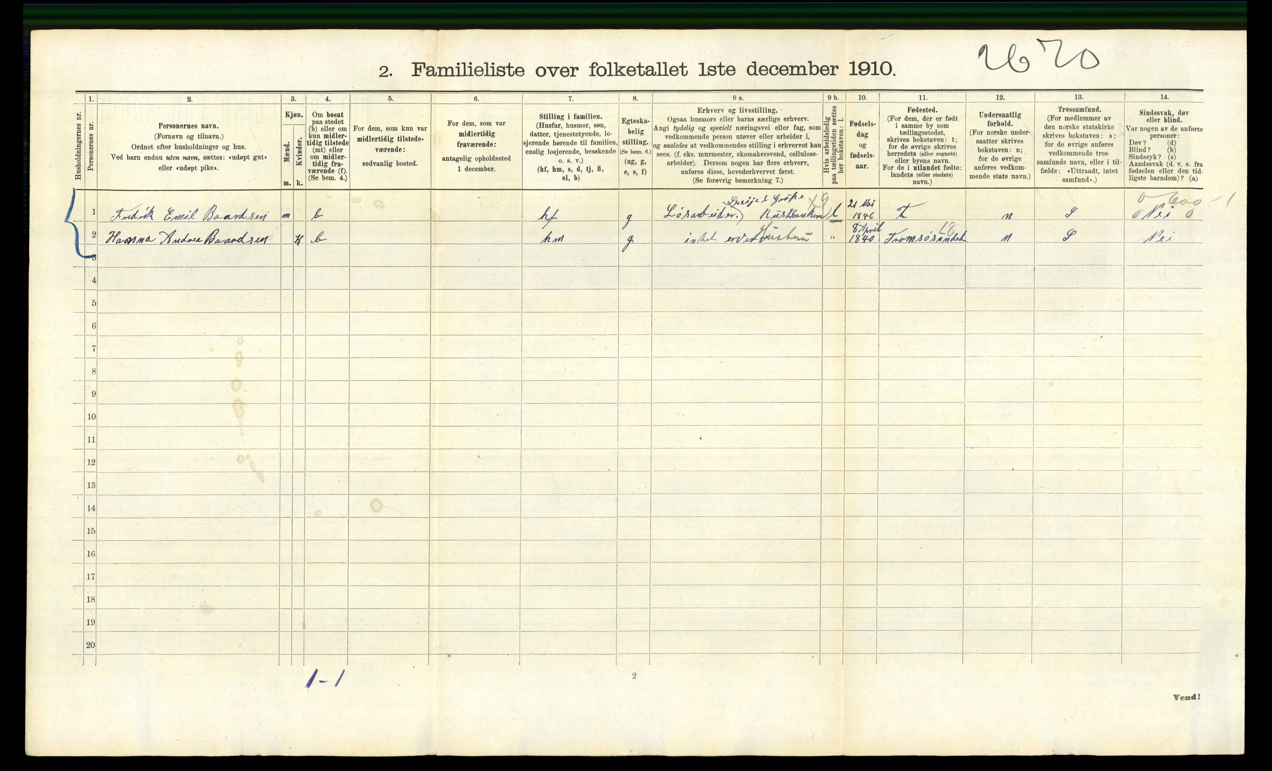 RA, 1910 census for Bergen, 1910, p. 3582