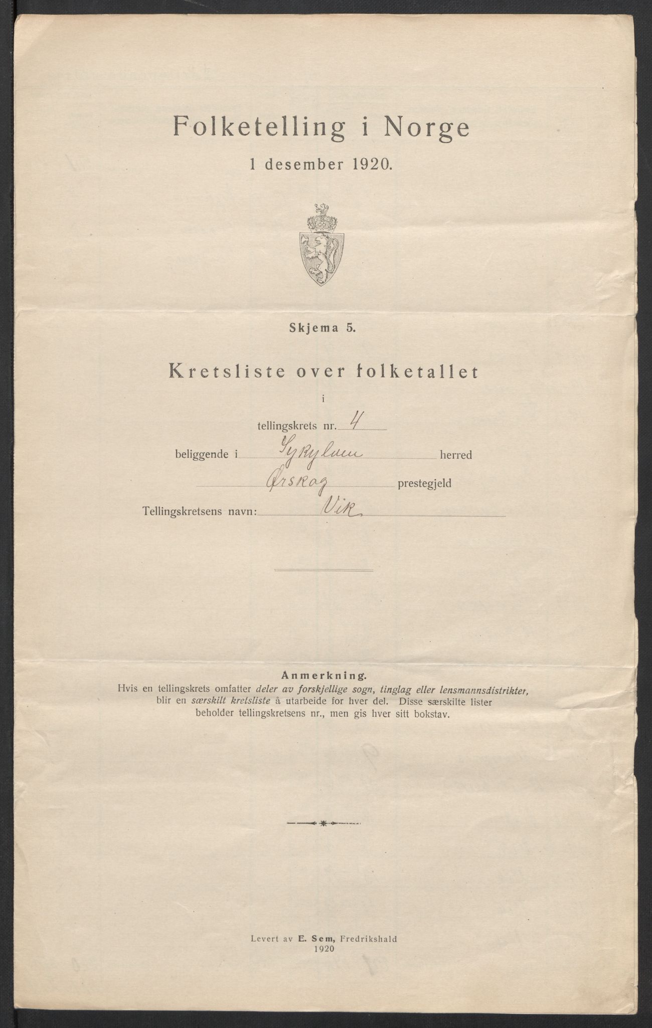 SAT, 1920 census for Sykkylven, 1920, p. 16