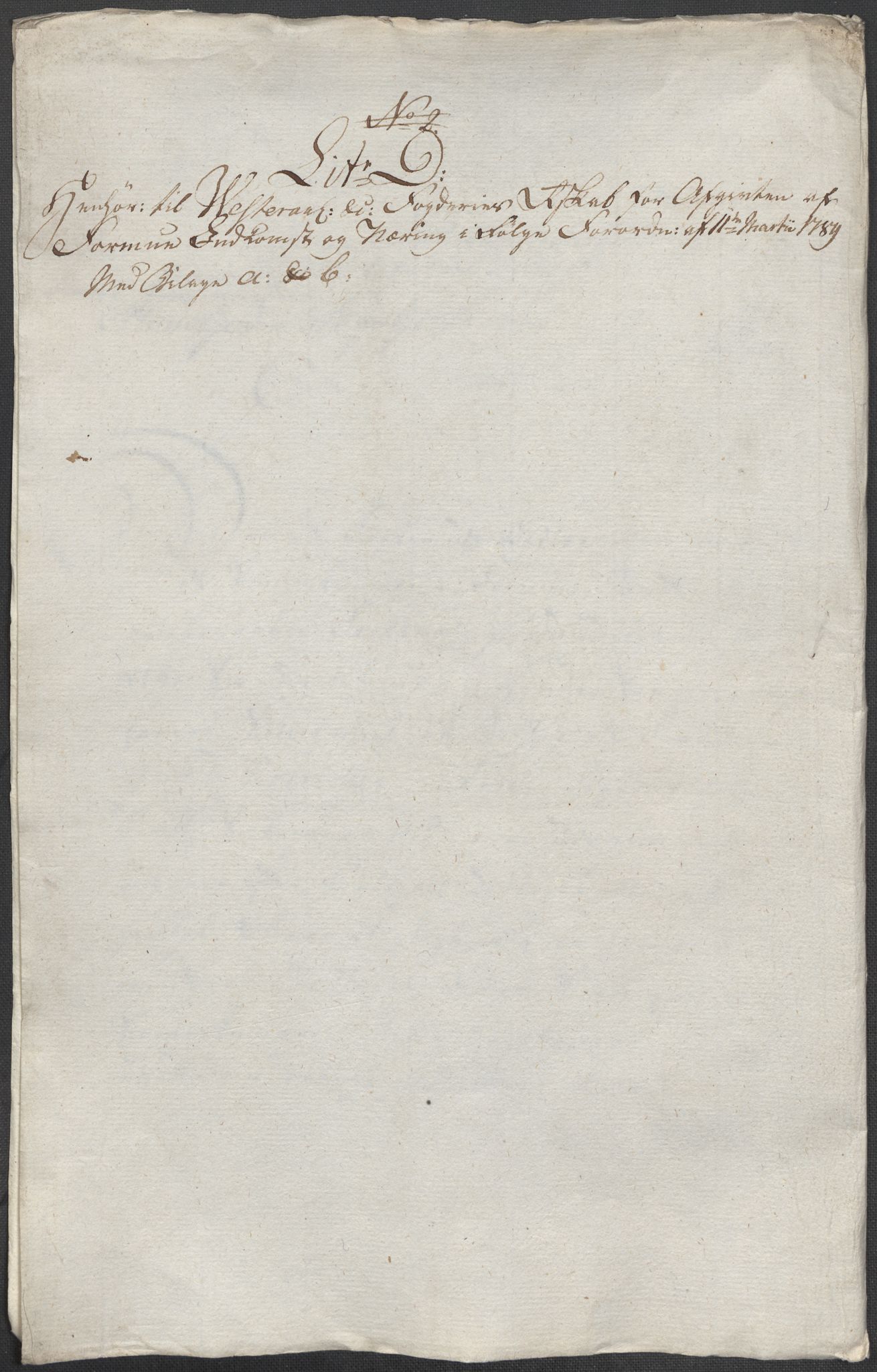 Rentekammeret inntil 1814, Reviderte regnskaper, Mindre regnskaper, AV/RA-EA-4068/Rf/Rfe/L0055: Vesterålen, Andenes og Lofoten fogderi, 1789, p. 13