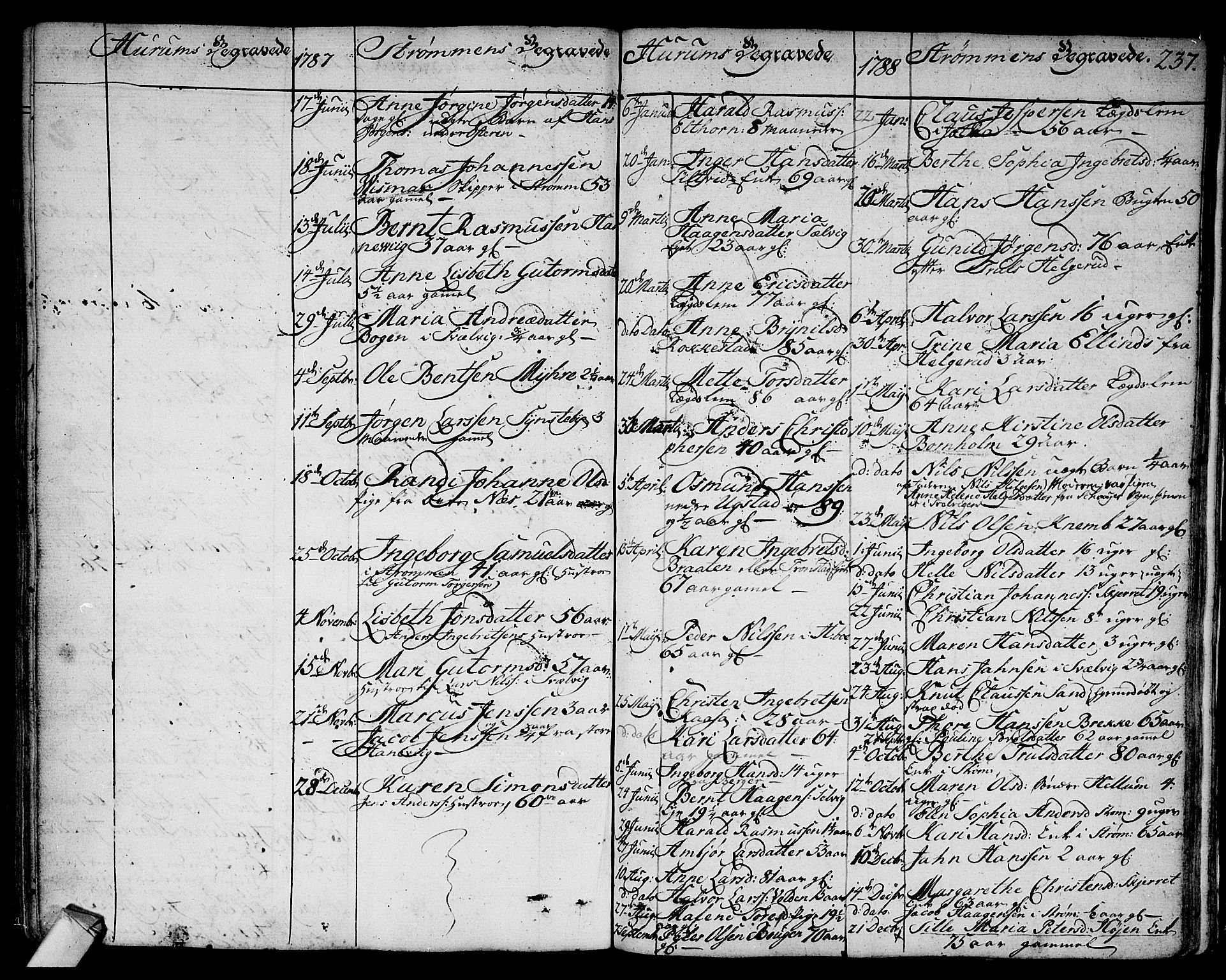 Hurum kirkebøker, SAKO/A-229/F/Fa/L0007: Parish register (official) no. 7, 1771-1810, p. 237