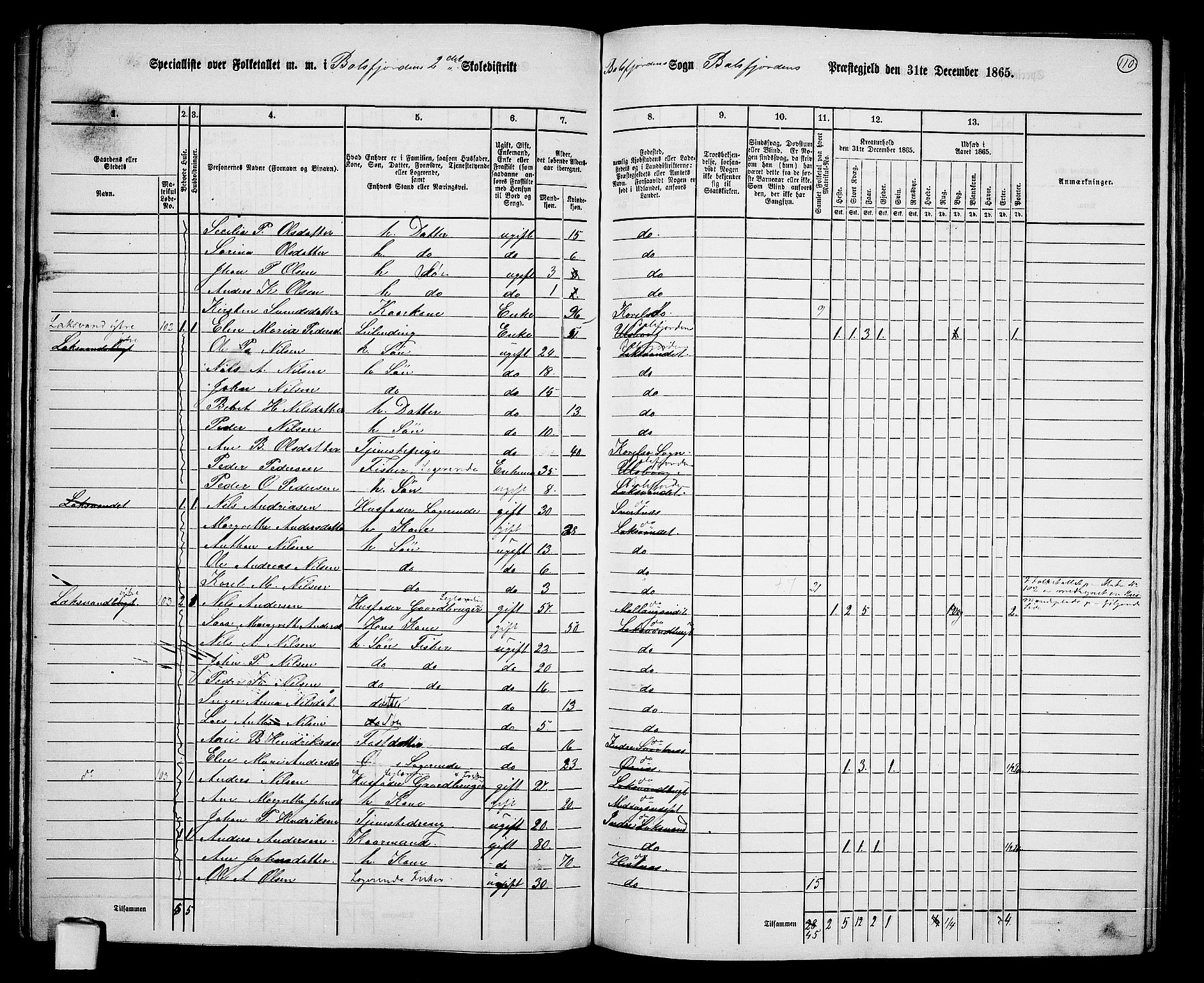 RA, 1865 census for Balsfjord, 1865, p. 49