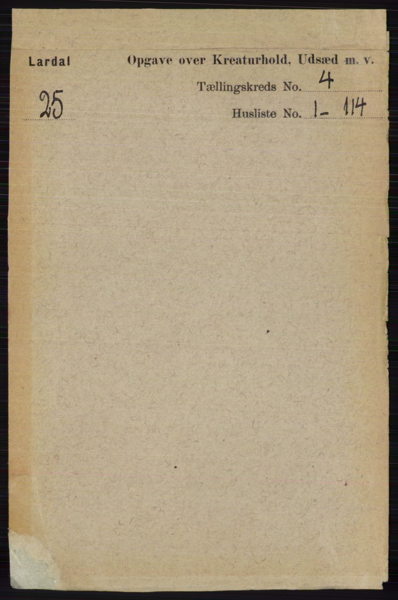 RA, 1891 census for 0728 Lardal, 1891, p. 3799