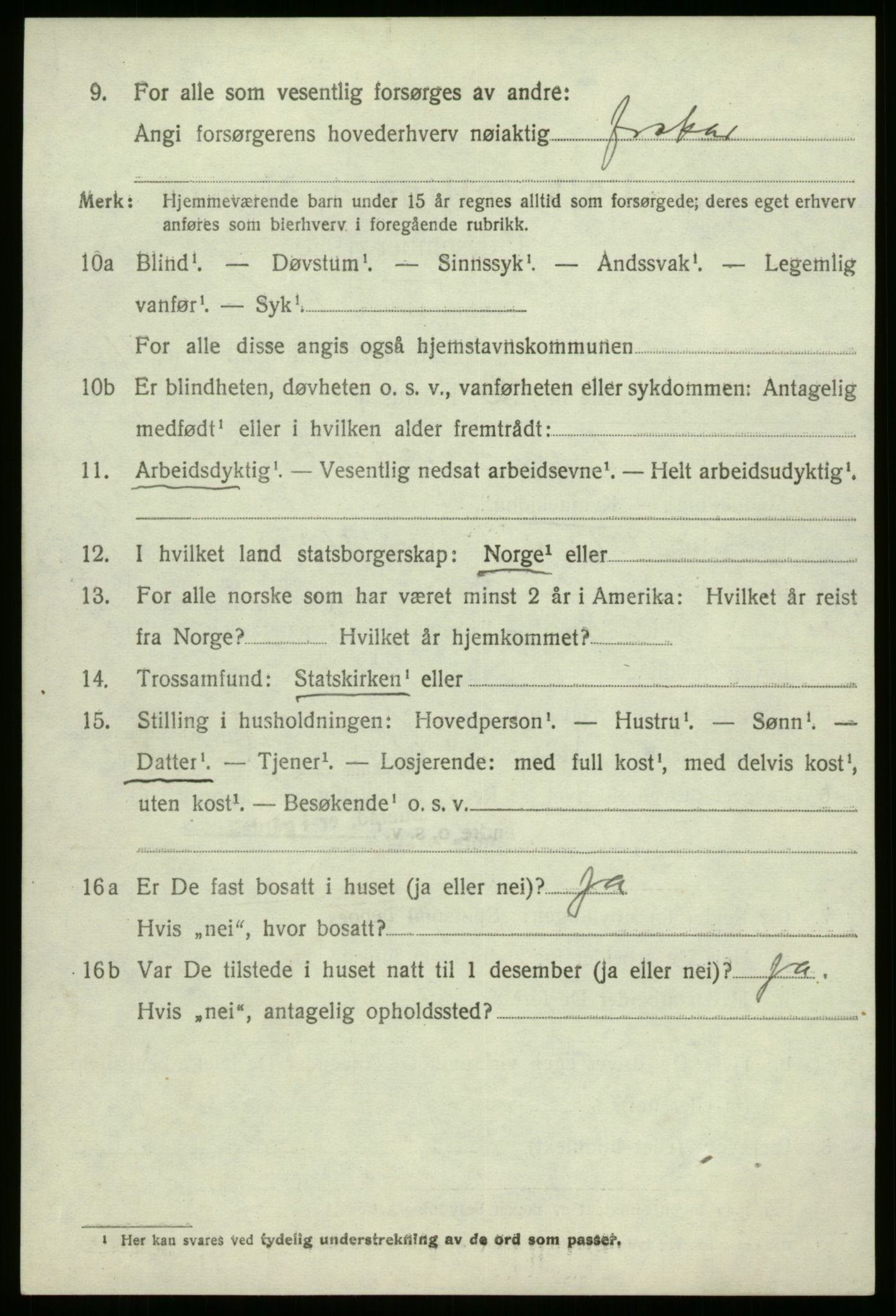 SAB, 1920 census for Kinn, 1920, p. 5380