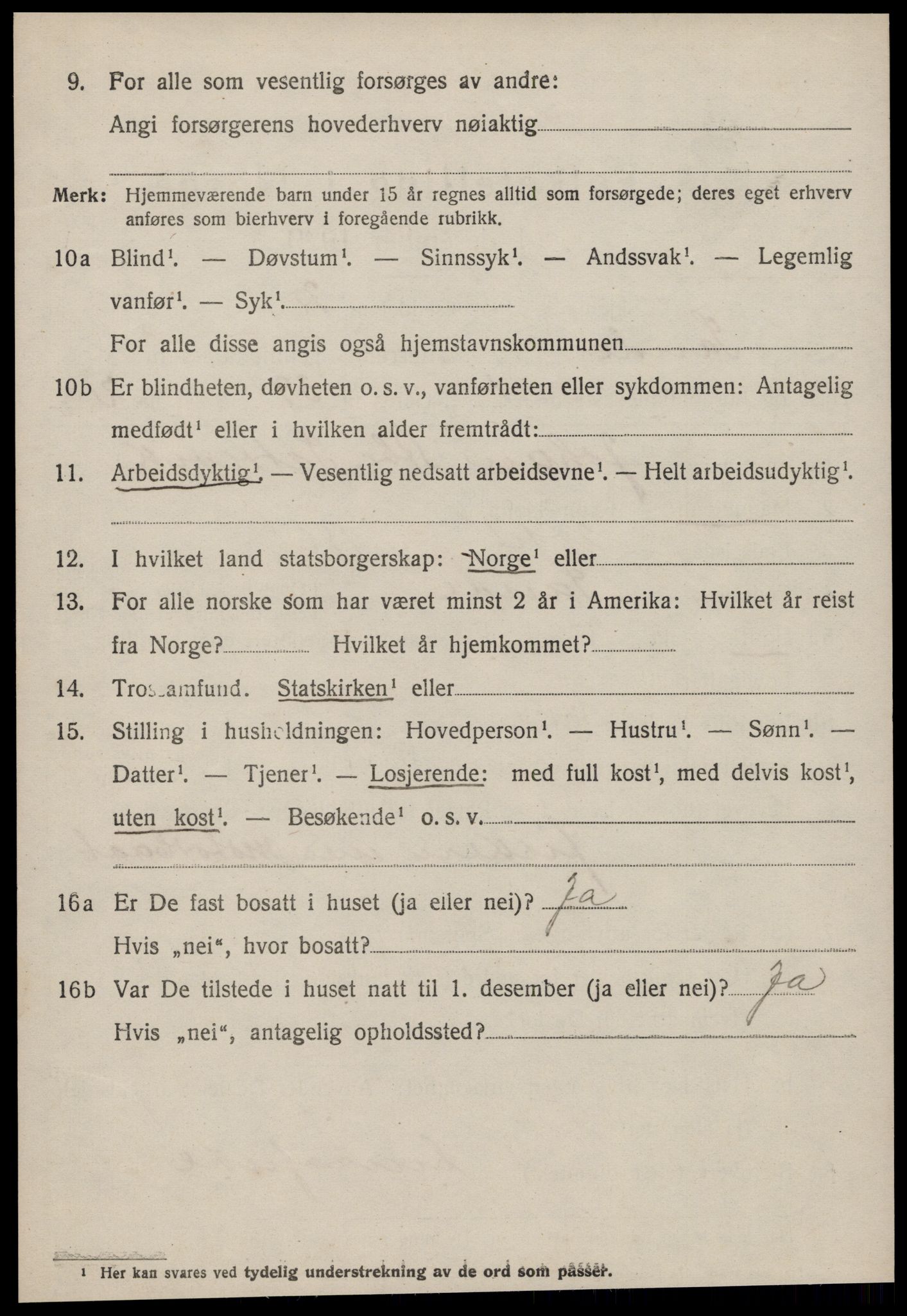 SAT, 1920 census for Sande (MR), 1920, p. 3529