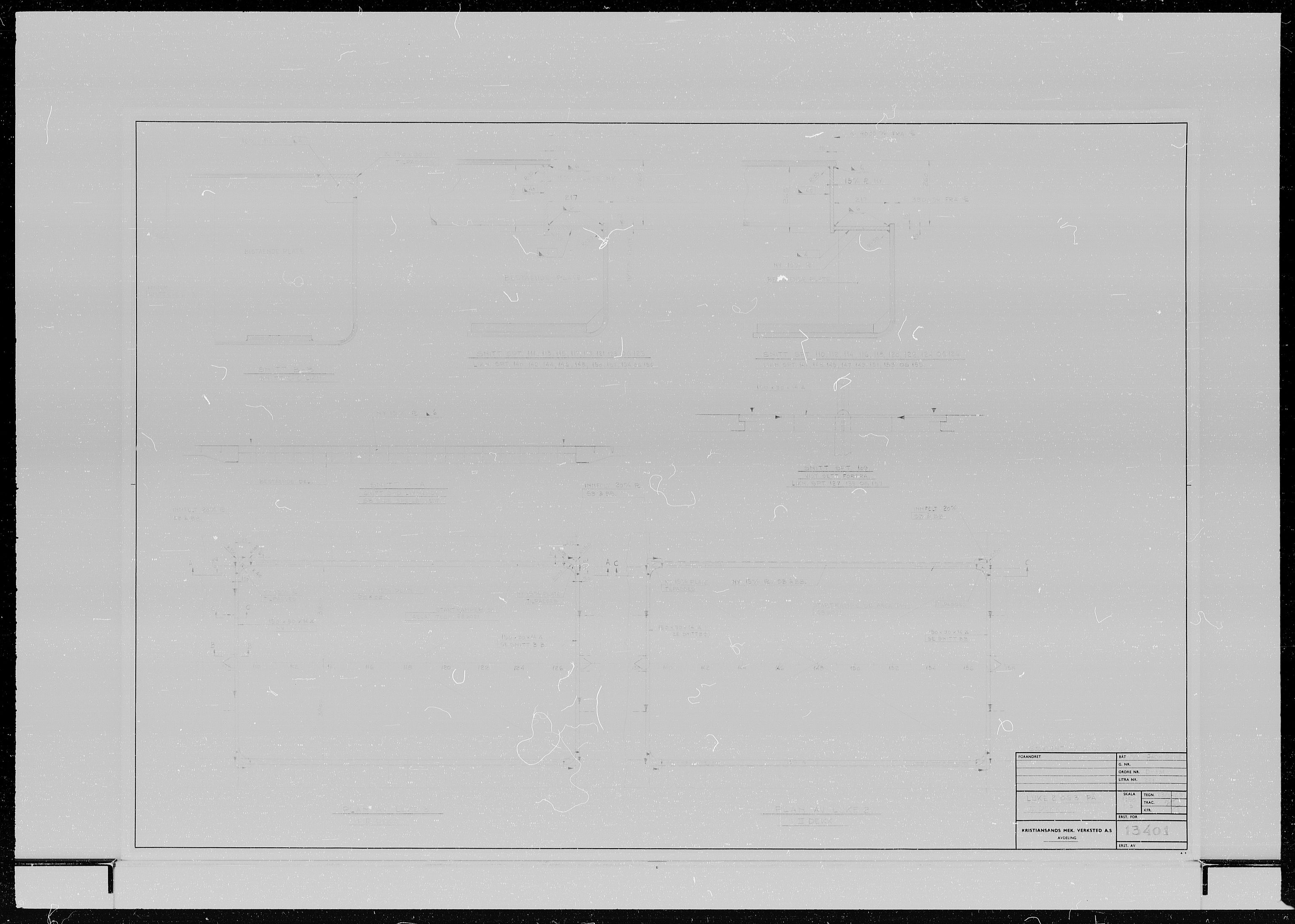Kristiansand Mekaniske Verksted, AV/SAK-D/0612/G/Ga/L0006/0002: Reprofoto av tegninger m.m. / 36 mm mikrofilmruller, reprofoto av skipstegninger, byggenr. 134-212, p. 9