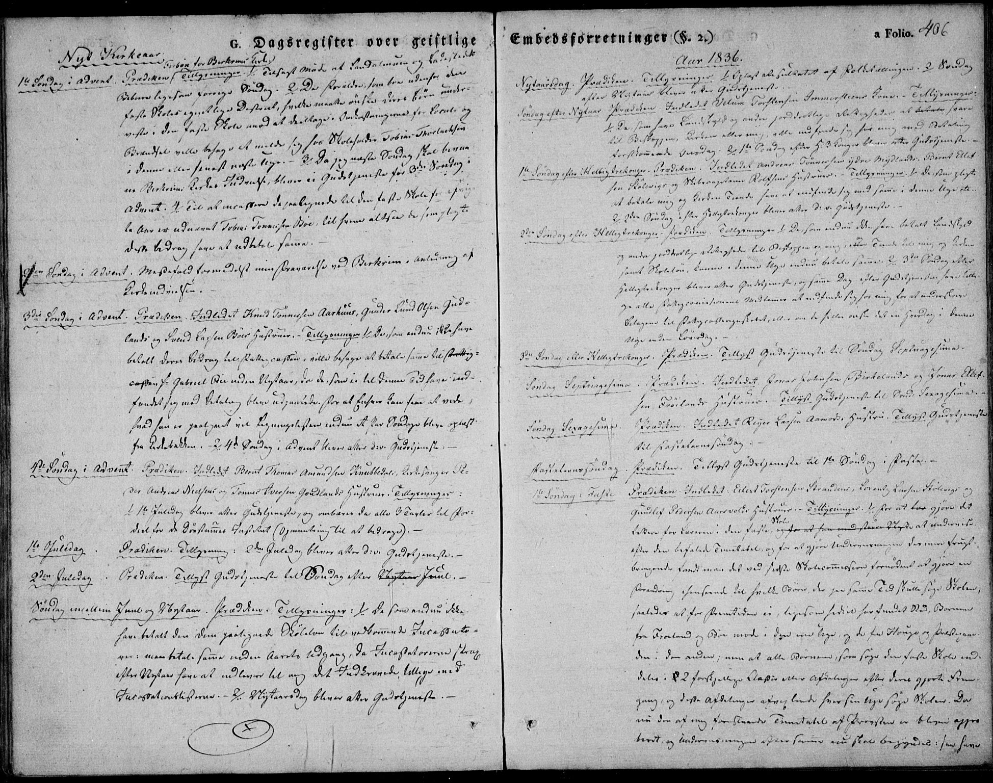 Sokndal sokneprestkontor, SAST/A-101808: Parish register (official) no. A 7.2, 1826-1842, p. 406