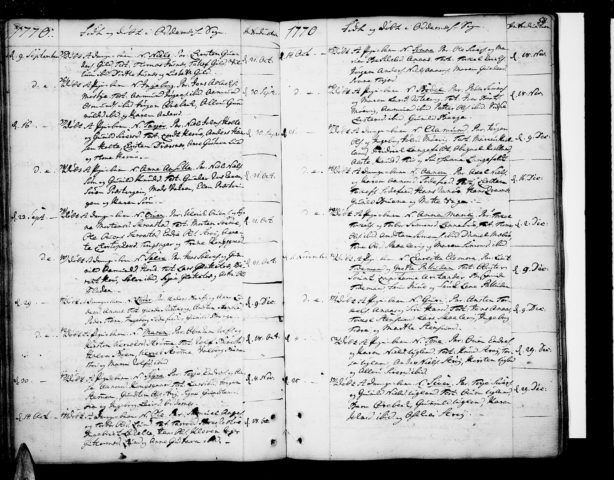 Oddernes sokneprestkontor, SAK/1111-0033/F/Fa/Faa/L0004: Parish register (official) no. A 4, 1764-1820, p. 58