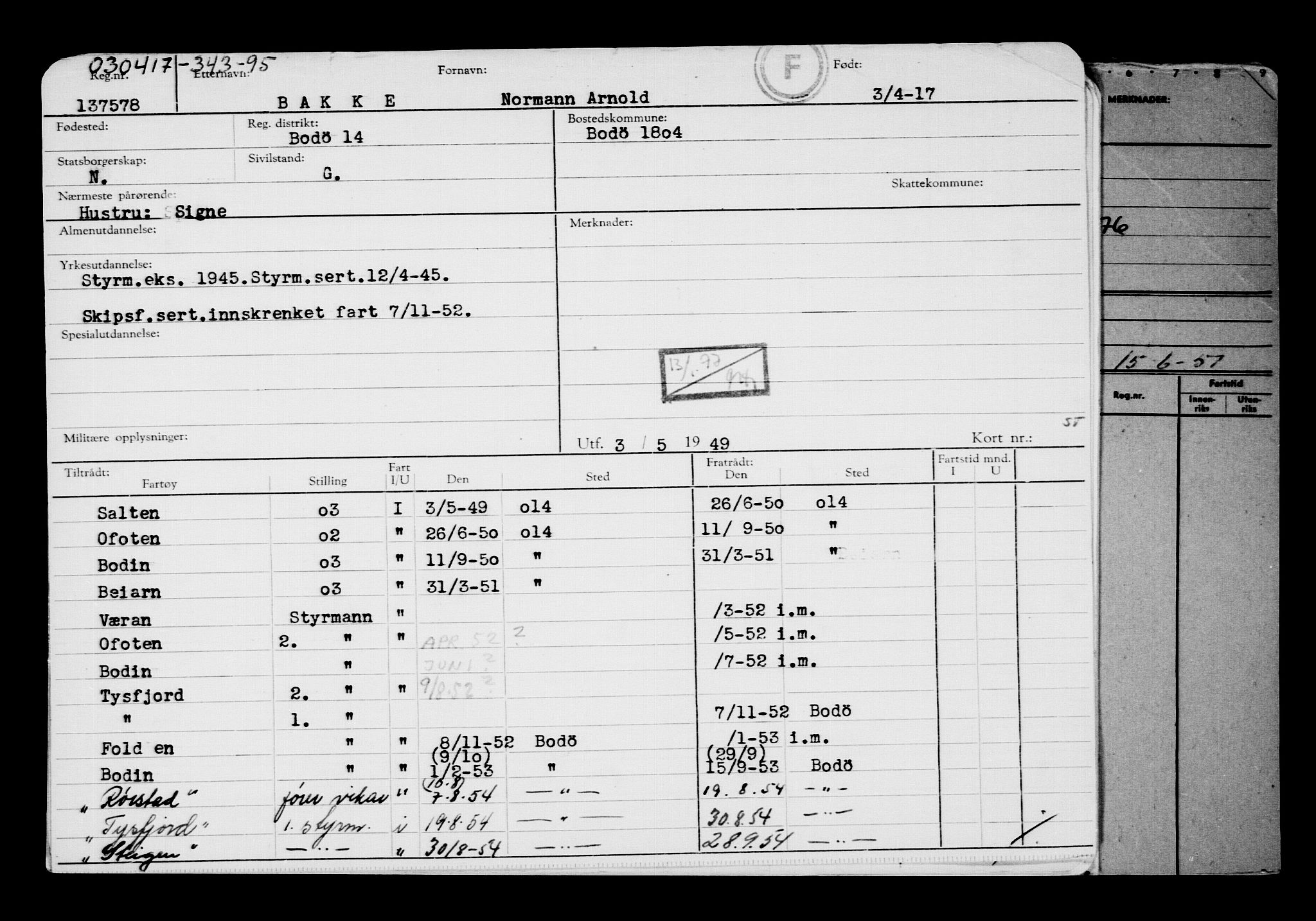 Direktoratet for sjømenn, AV/RA-S-3545/G/Gb/L0147: Hovedkort, 1917, p. 415