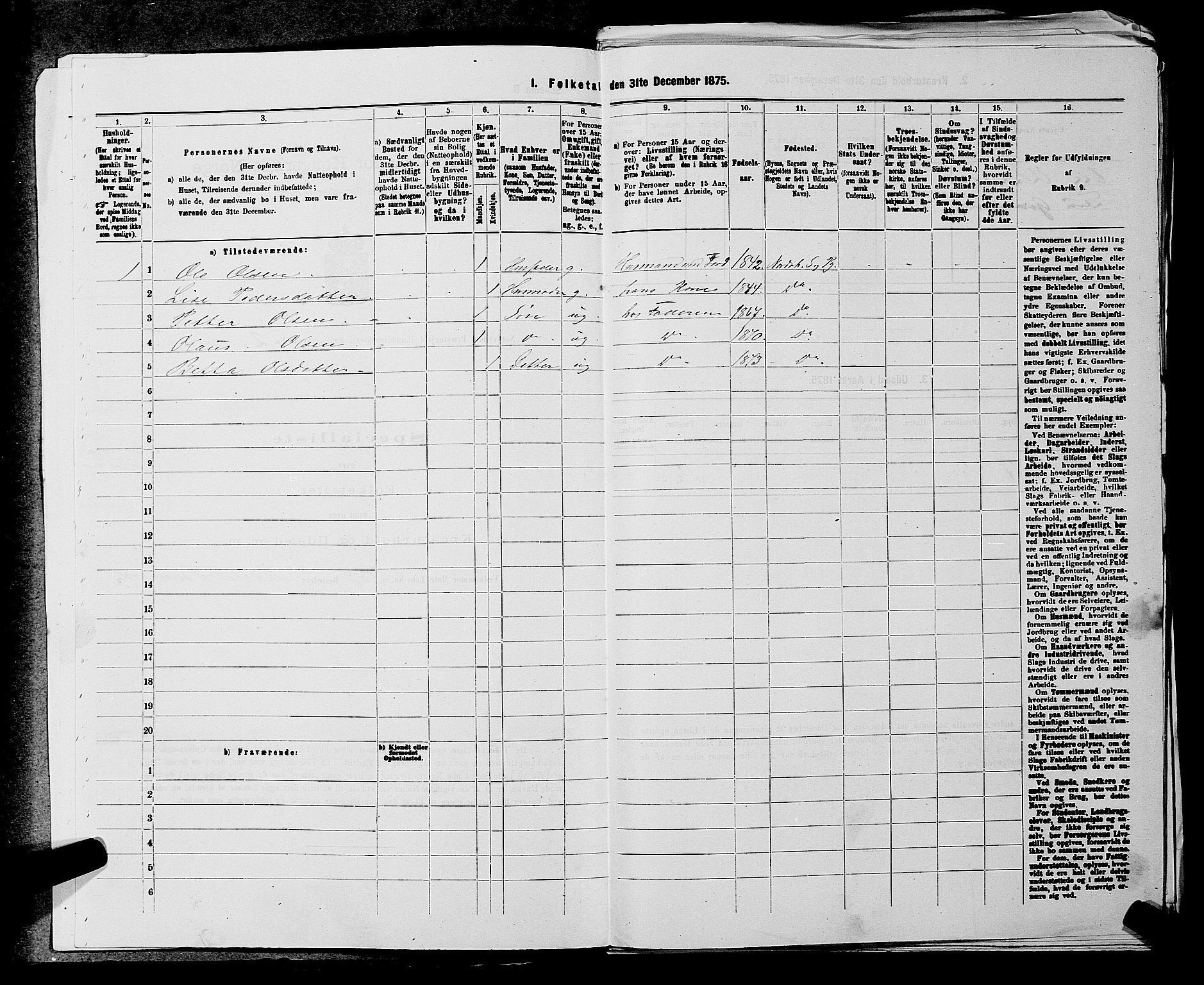 SAKO, 1875 census for 0613L Norderhov/Norderhov, Haug og Lunder, 1875, p. 290