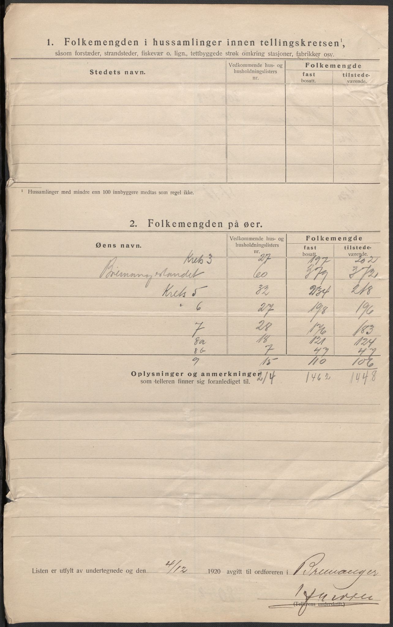 SAB, 1920 census for Bremanger, 1920, p. 17