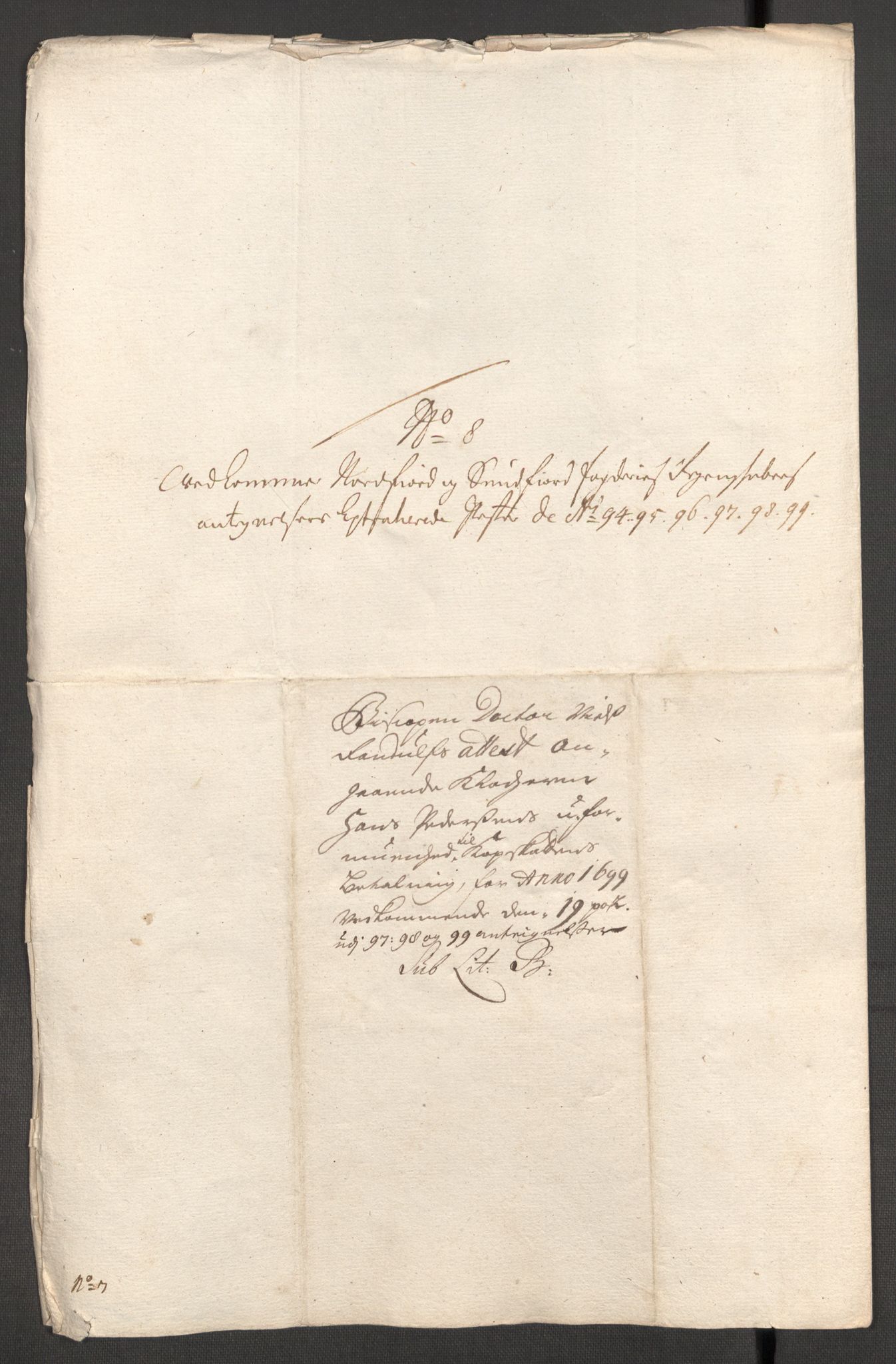 Rentekammeret inntil 1814, Reviderte regnskaper, Fogderegnskap, AV/RA-EA-4092/R53/L3424: Fogderegnskap Sunn- og Nordfjord, 1699, p. 574