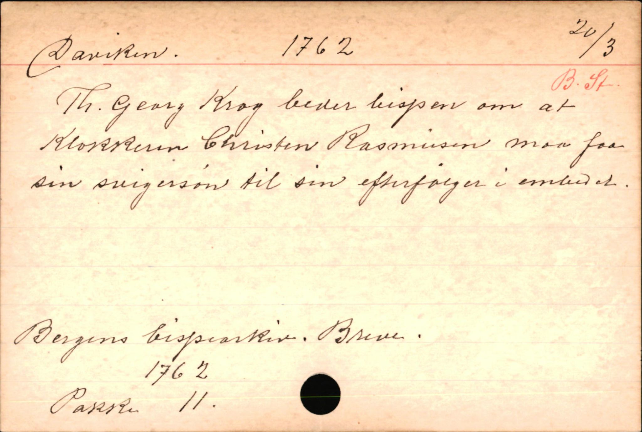 Haugen, Johannes - lærer, AV/SAB-SAB/PA-0036/01/L0001: Om klokkere og lærere, 1521-1904, p. 9632