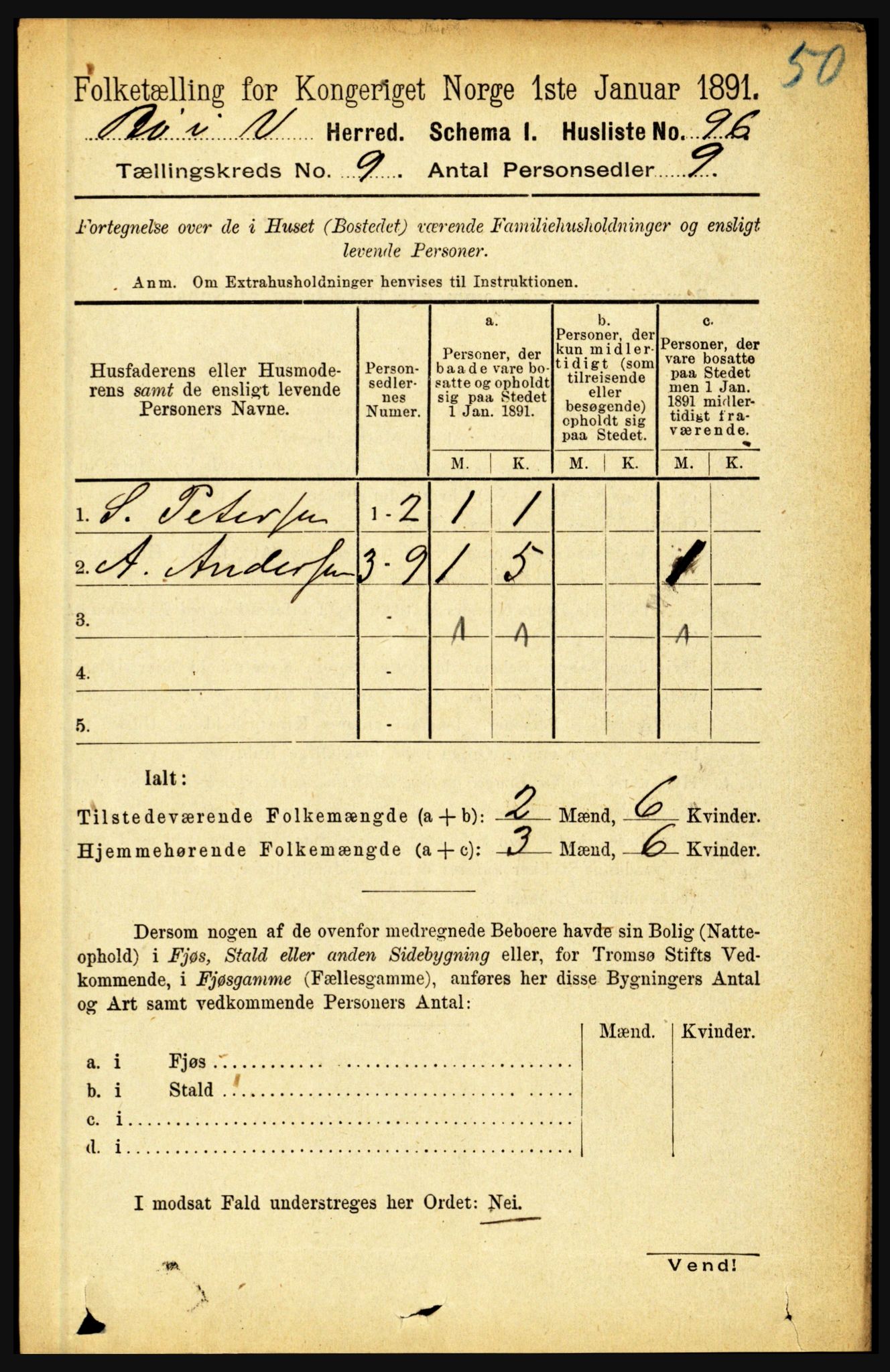 RA, 1891 census for 1867 Bø, 1891, p. 3313