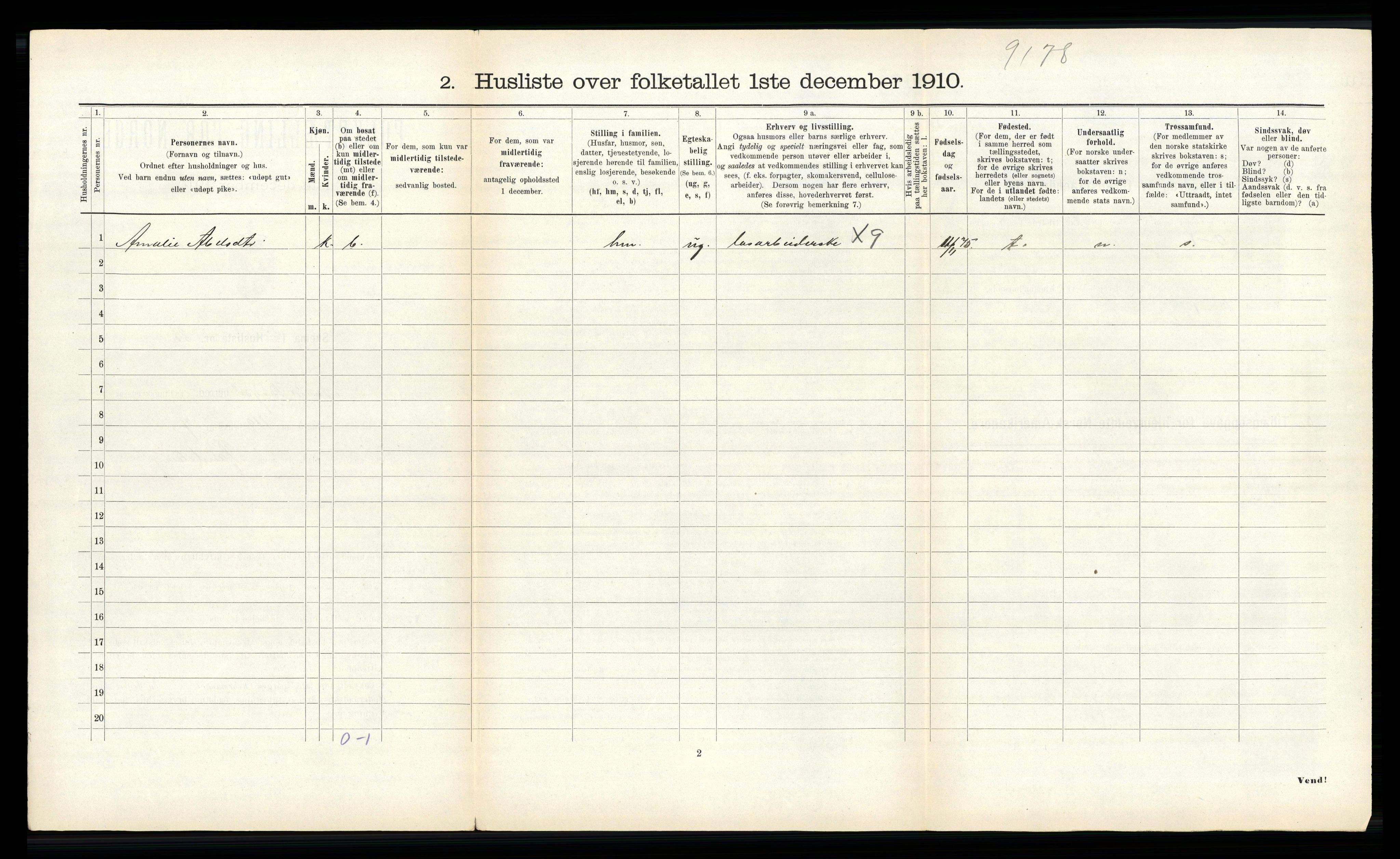 RA, 1910 census for Nord-Vågsøy, 1910, p. 80