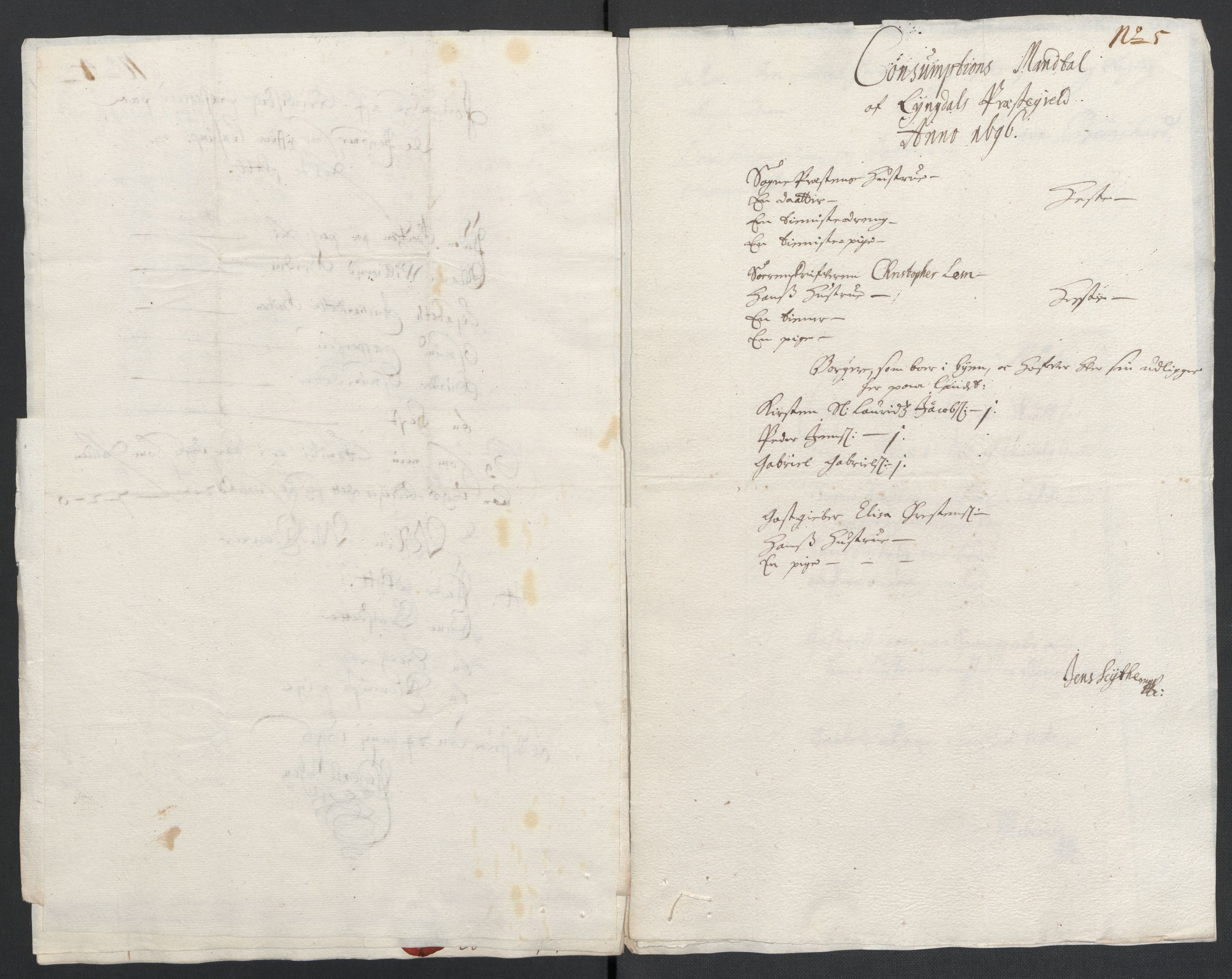Rentekammeret inntil 1814, Reviderte regnskaper, Fogderegnskap, AV/RA-EA-4092/R43/L2546: Fogderegnskap Lista og Mandal, 1696-1697, p. 70