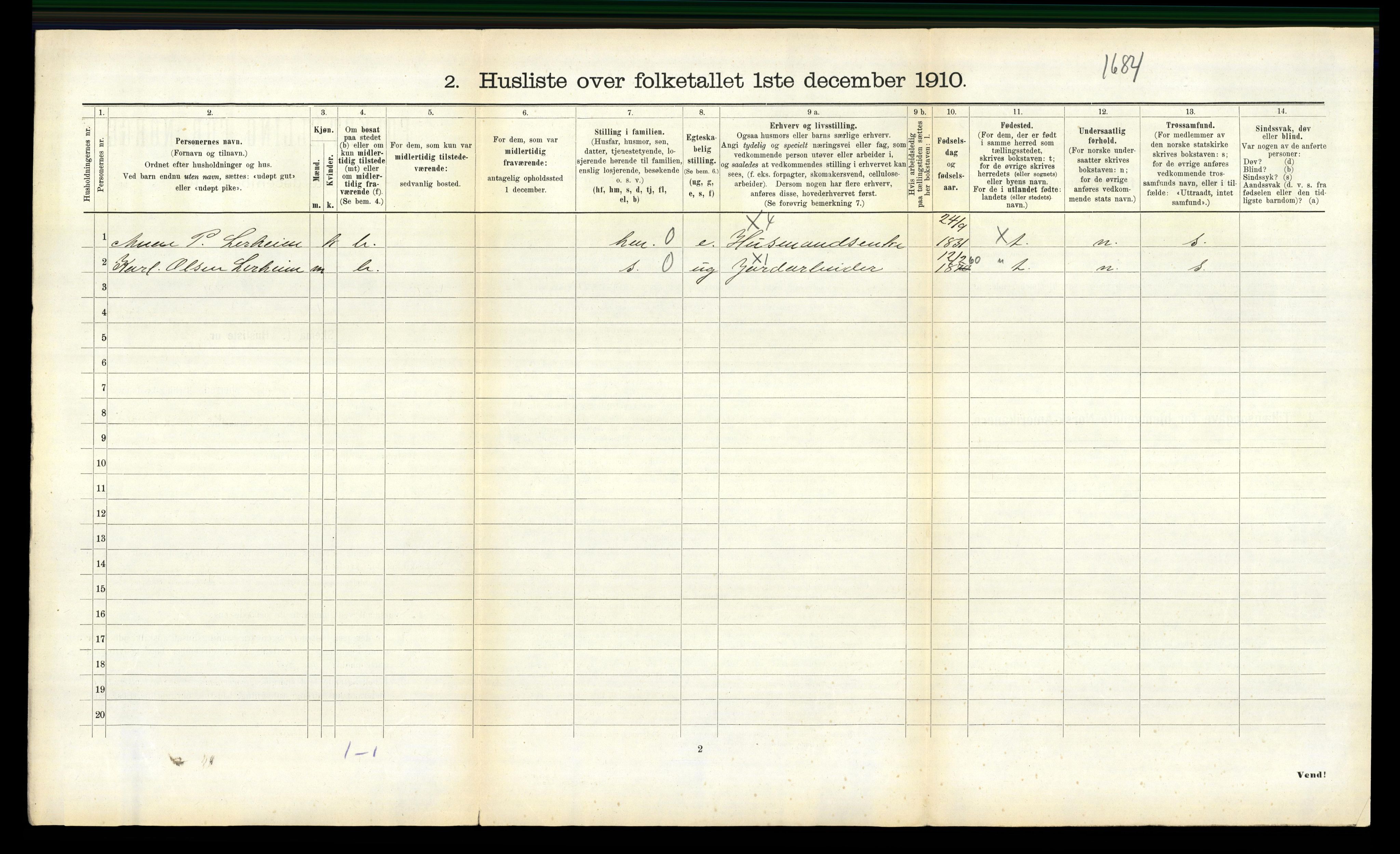 RA, 1910 census for Eid, 1910, p. 123