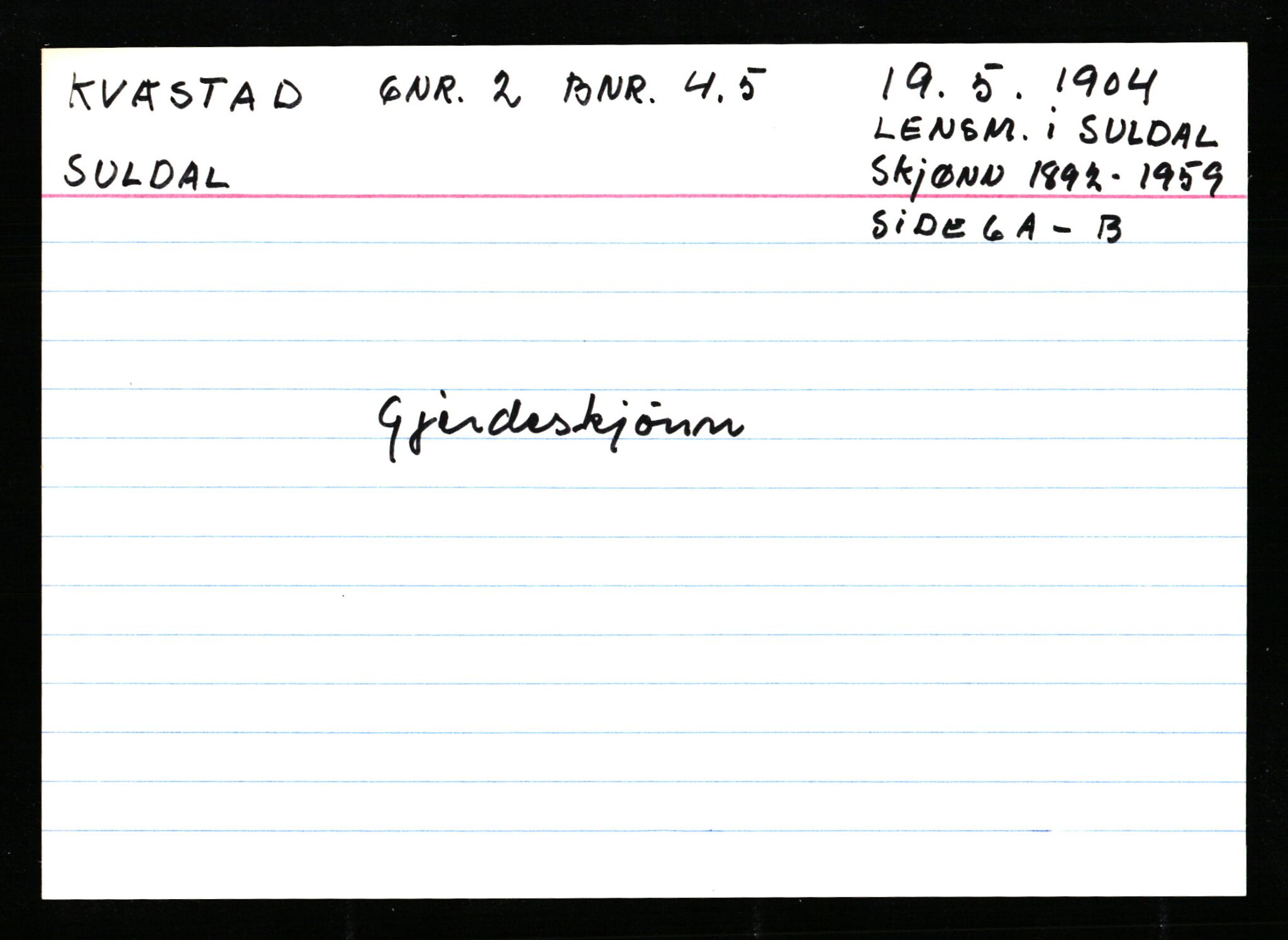 Statsarkivet i Stavanger, AV/SAST-A-101971/03/Y/Ym/L0033: Åstedskort sortert etter gårdsnavn: Kvelland - Lagestranden, 1600-1950, p. 272