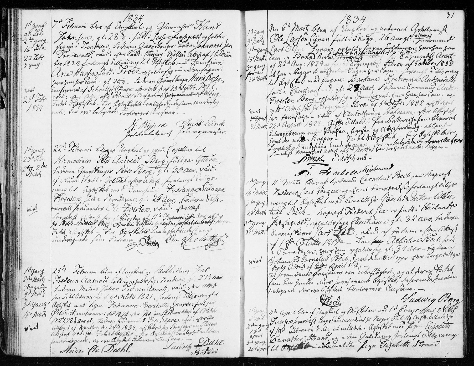 Ministerialprotokoller, klokkerbøker og fødselsregistre - Sør-Trøndelag, SAT/A-1456/601/L0046: Parish register (official) no. 601A14, 1830-1841, p. 31