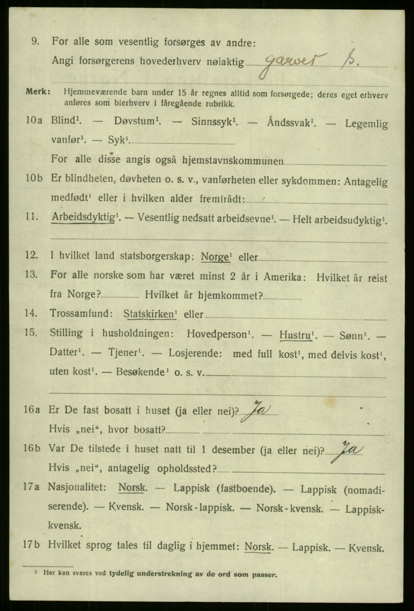 SATØ, 1920 census for Tromsø, 1920, p. 23499