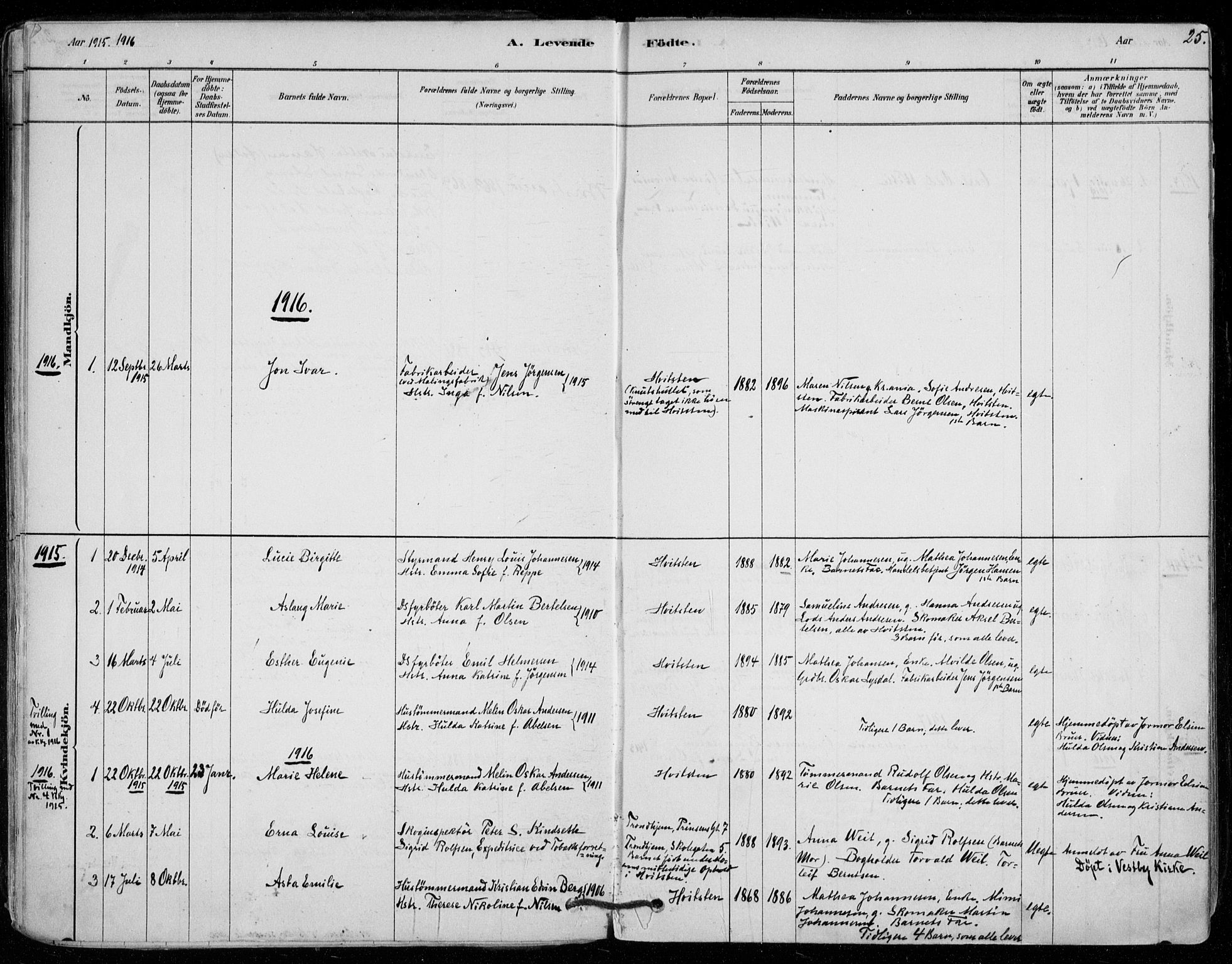 Vestby prestekontor Kirkebøker, SAO/A-10893/F/Fd/L0001: Parish register (official) no. IV 1, 1878-1945, p. 25