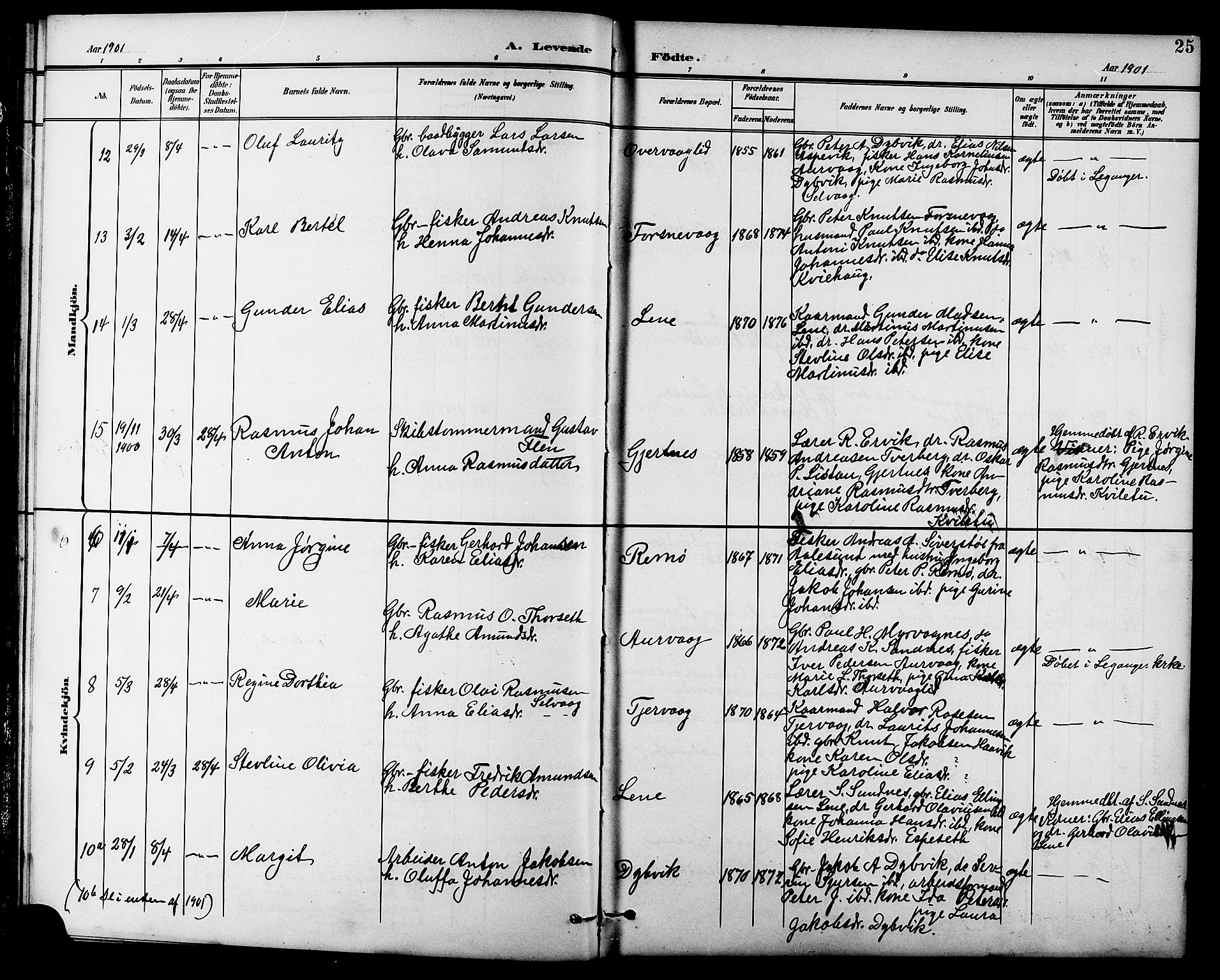 Ministerialprotokoller, klokkerbøker og fødselsregistre - Møre og Romsdal, AV/SAT-A-1454/507/L0082: Parish register (copy) no. 507C05, 1896-1914, p. 25