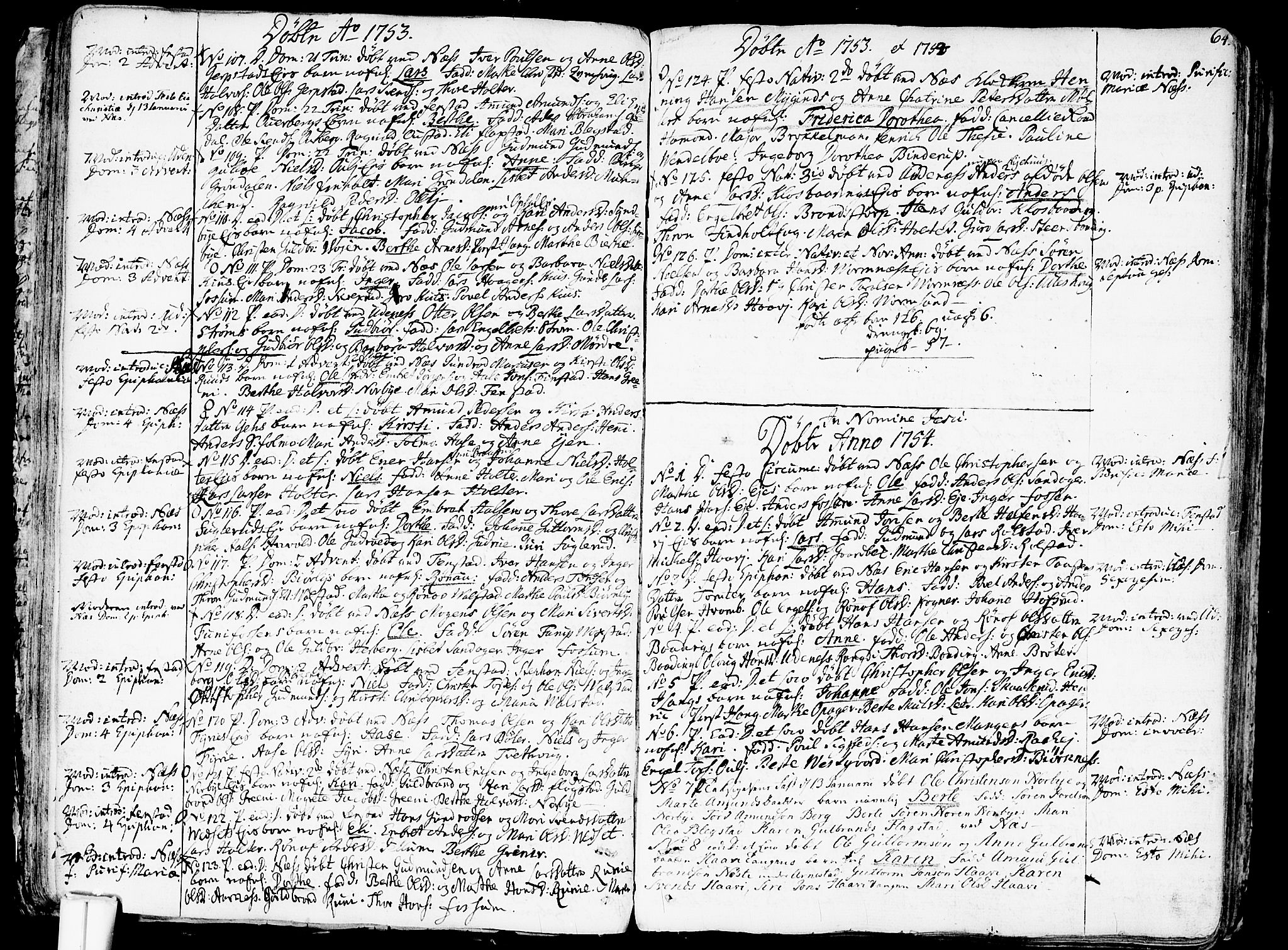 Nes prestekontor Kirkebøker, SAO/A-10410/F/Fa/L0003: Parish register (official) no. I 3, 1734-1781, p. 64