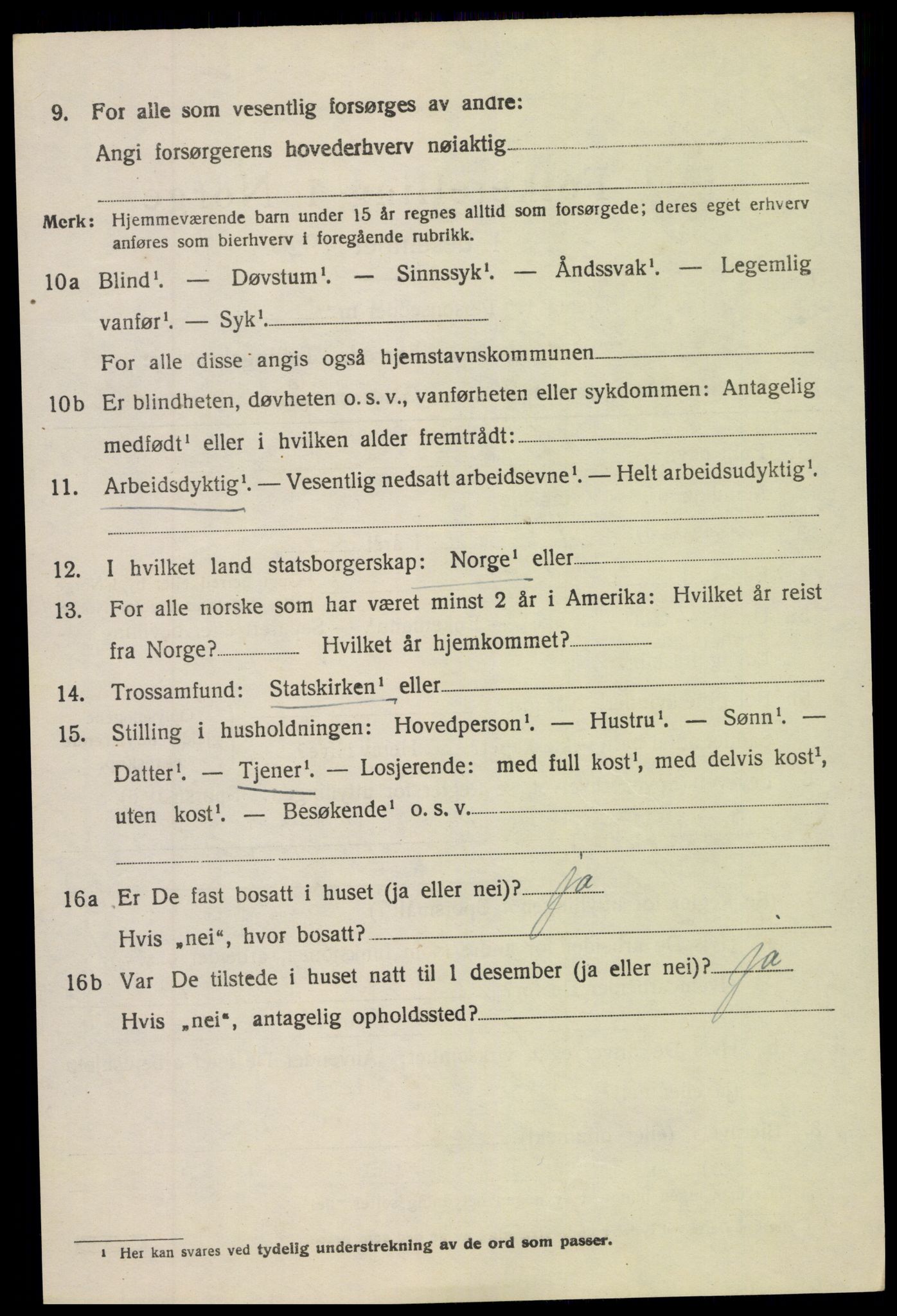 SAK, 1920 census for Holt, 1920, p. 6181