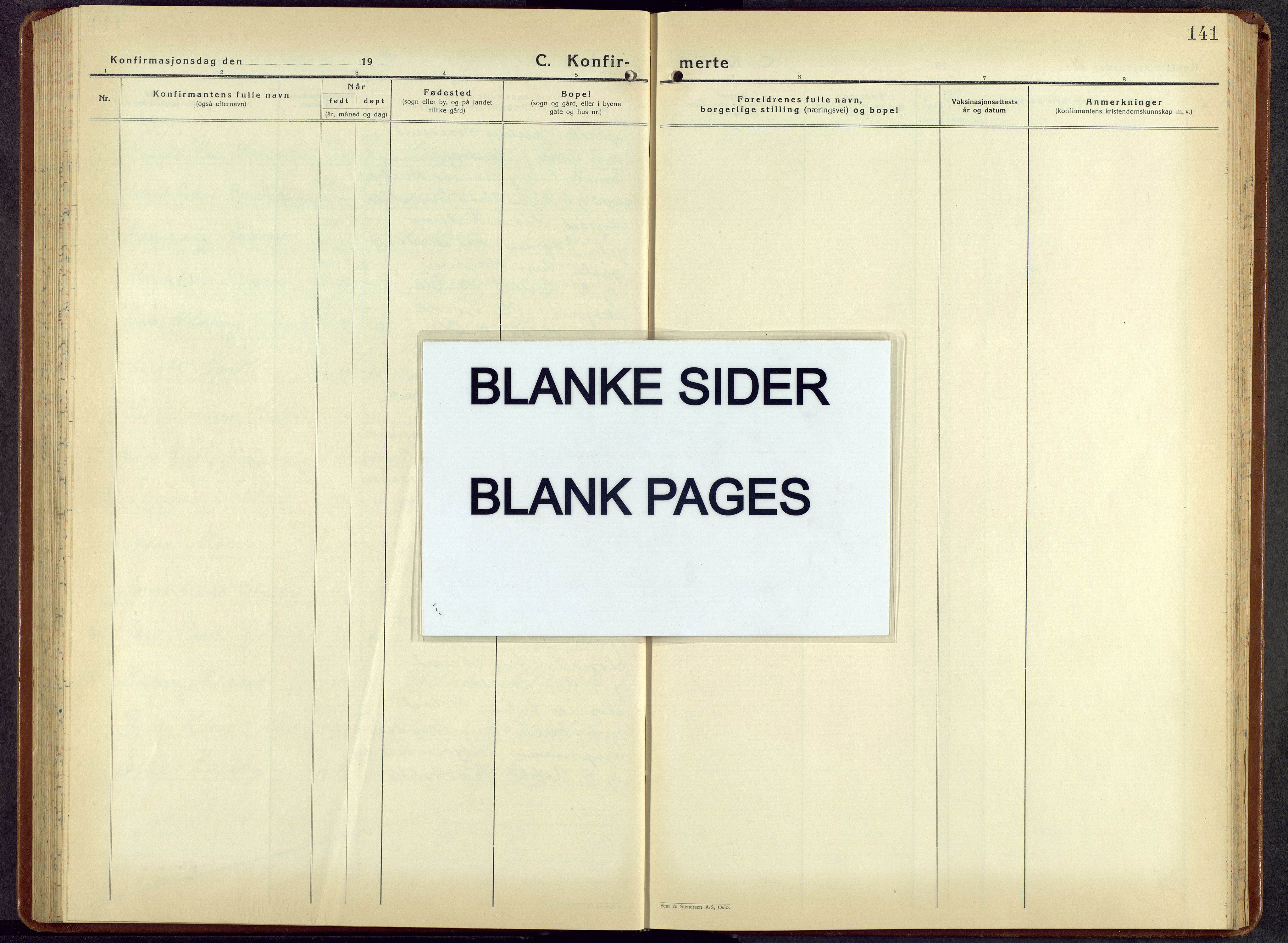 Nord-Odal prestekontor, AV/SAH-PREST-032/H/Ha/Hab/L0007: Parish register (copy) no. 7, 1939-1957, p. 141