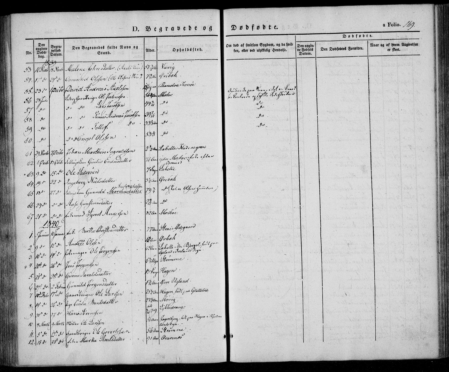 Oddernes sokneprestkontor, SAK/1111-0033/F/Fa/Faa/L0006: Parish register (official) no. A 6, 1838-1851, p. 169