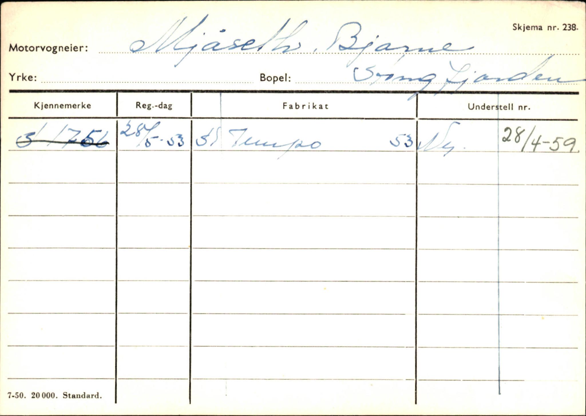 Statens vegvesen, Sogn og Fjordane vegkontor, AV/SAB-A-5301/4/F/L0132: Eigarregister Askvoll A-Å. Balestrand A-Å, 1945-1975, p. 848