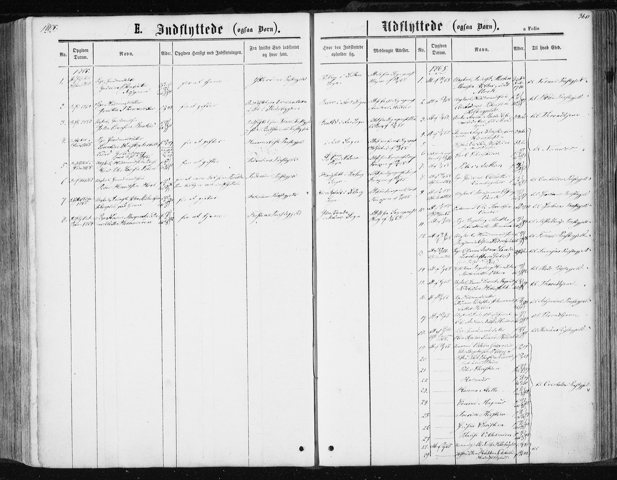 Ministerialprotokoller, klokkerbøker og fødselsregistre - Nord-Trøndelag, AV/SAT-A-1458/741/L0394: Parish register (official) no. 741A08, 1864-1877, p. 360