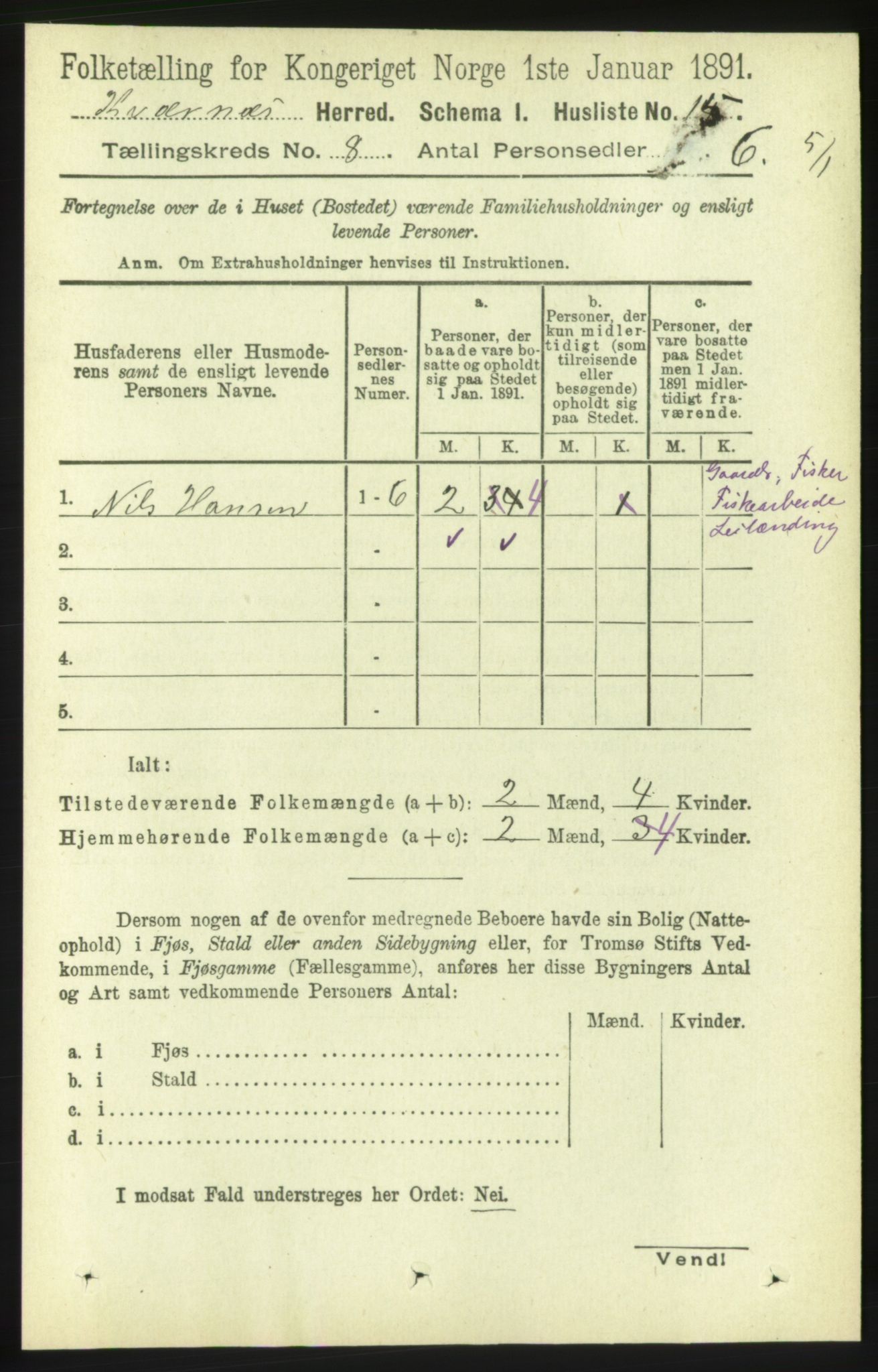 RA, 1891 census for 1553 Kvernes, 1891, p. 3471