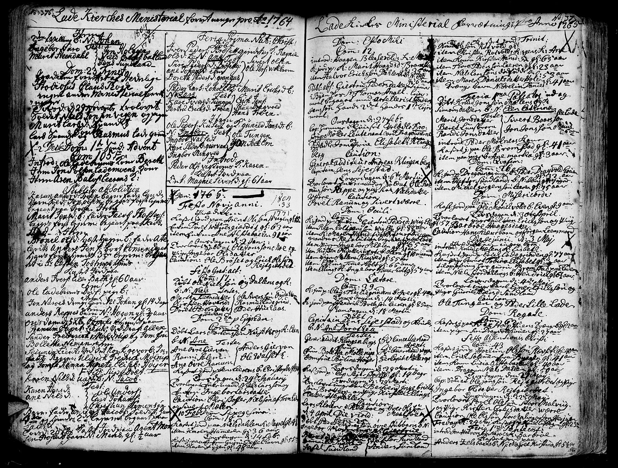 Ministerialprotokoller, klokkerbøker og fødselsregistre - Sør-Trøndelag, SAT/A-1456/606/L0275: Parish register (official) no. 606A01 /1, 1727-1780, p. 376-377