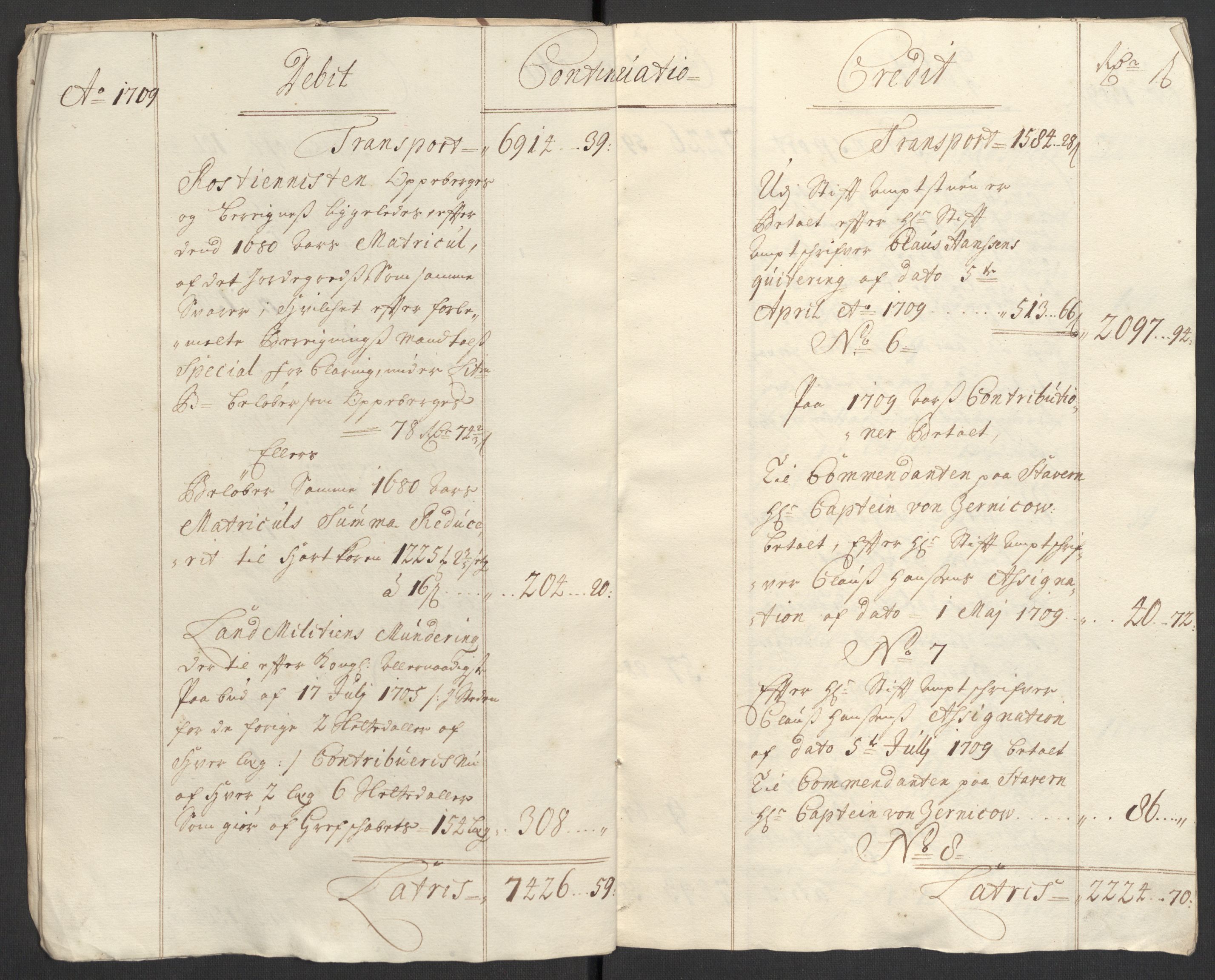 Rentekammeret inntil 1814, Reviderte regnskaper, Fogderegnskap, AV/RA-EA-4092/R33/L1981: Fogderegnskap Larvik grevskap, 1709-1710, p. 10