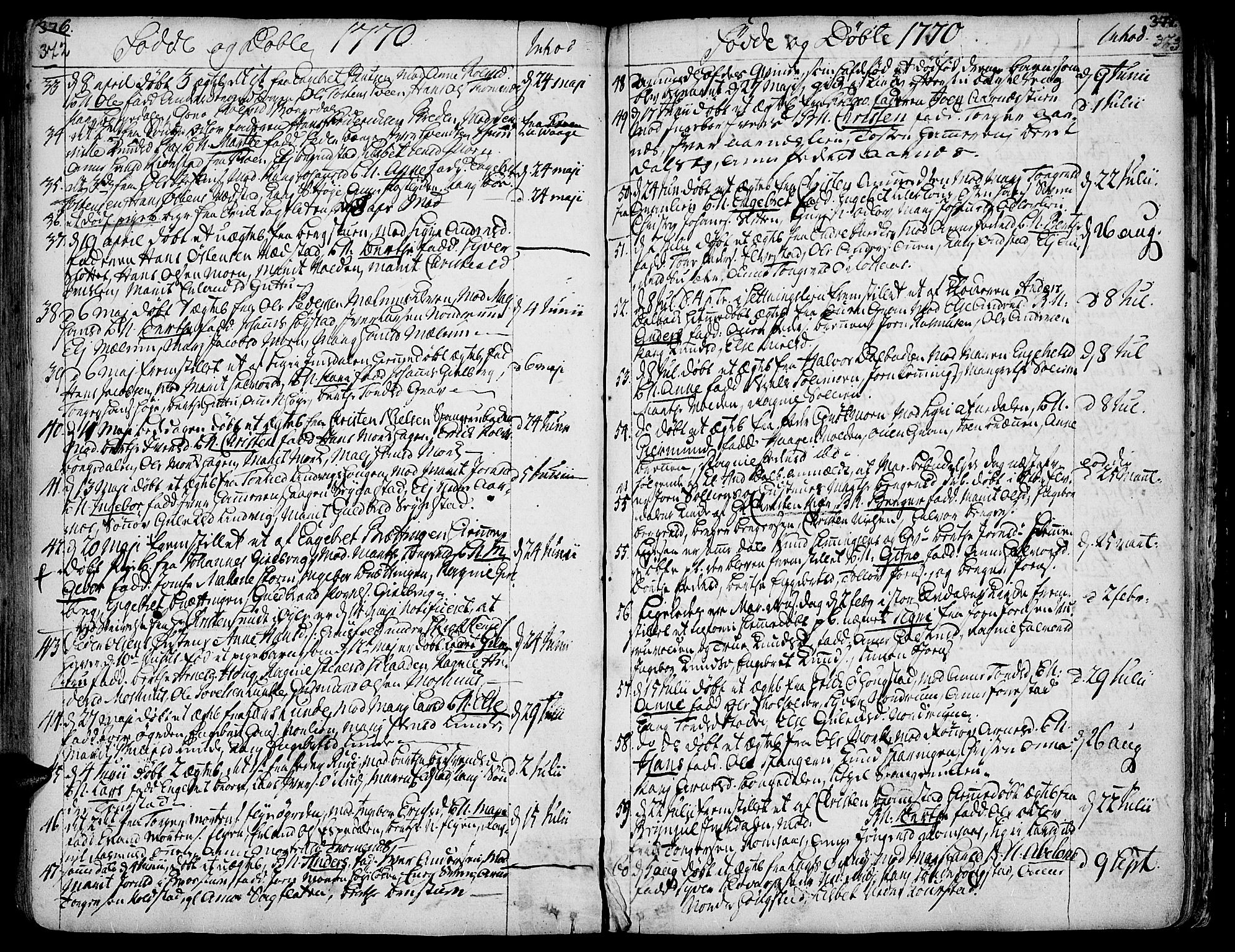 Ringebu prestekontor, AV/SAH-PREST-082/H/Ha/Haa/L0002: Parish register (official) no. 2, 1734-1780, p. 372-373