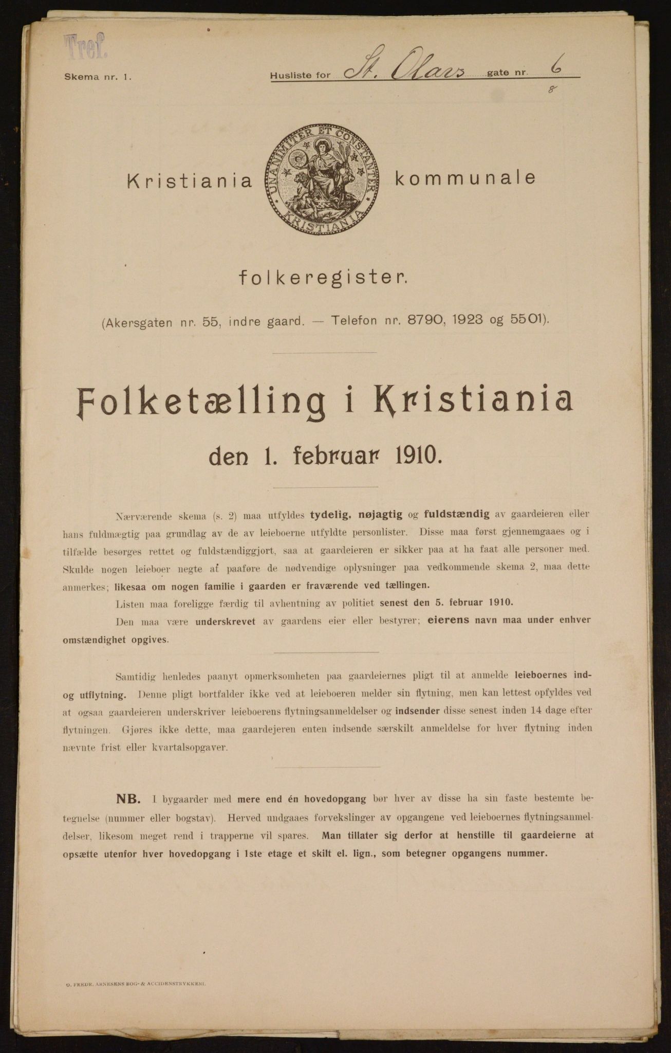 OBA, Municipal Census 1910 for Kristiania, 1910, p. 84130