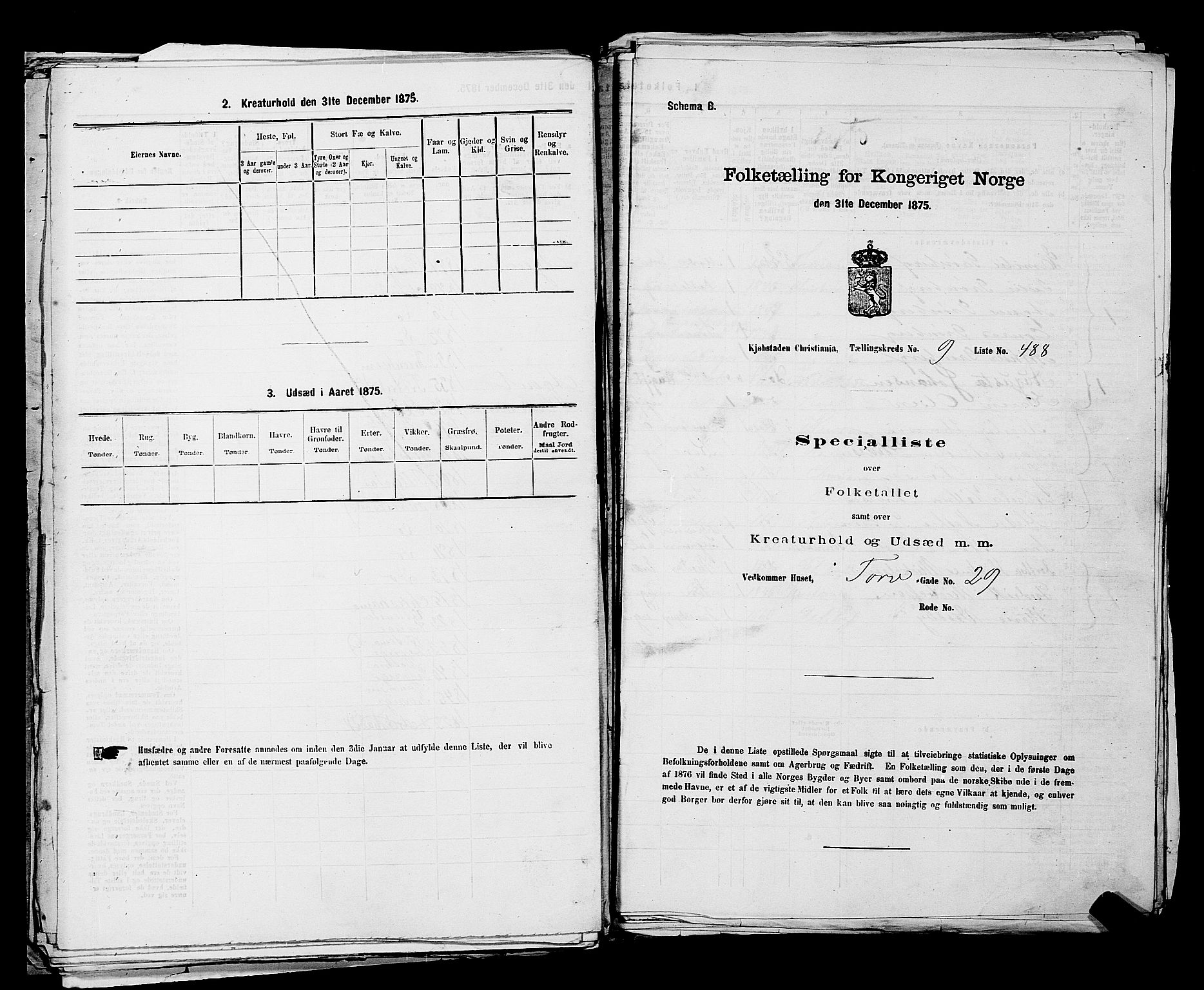 RA, 1875 census for 0301 Kristiania, 1875, p. 1445