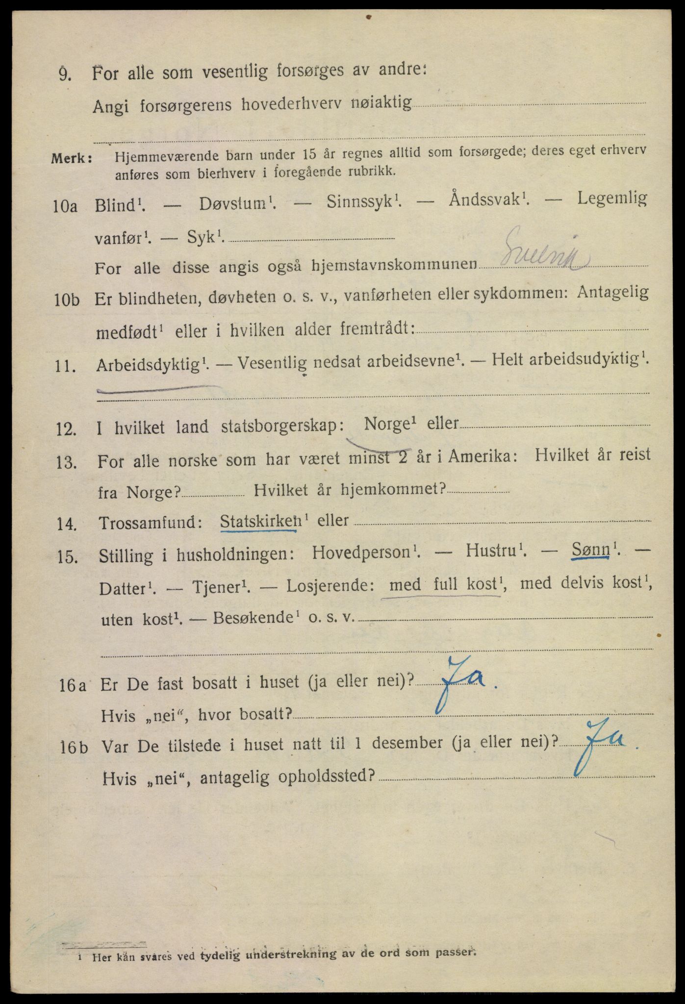 SAKO, 1920 census for Svelvik, 1920, p. 3364