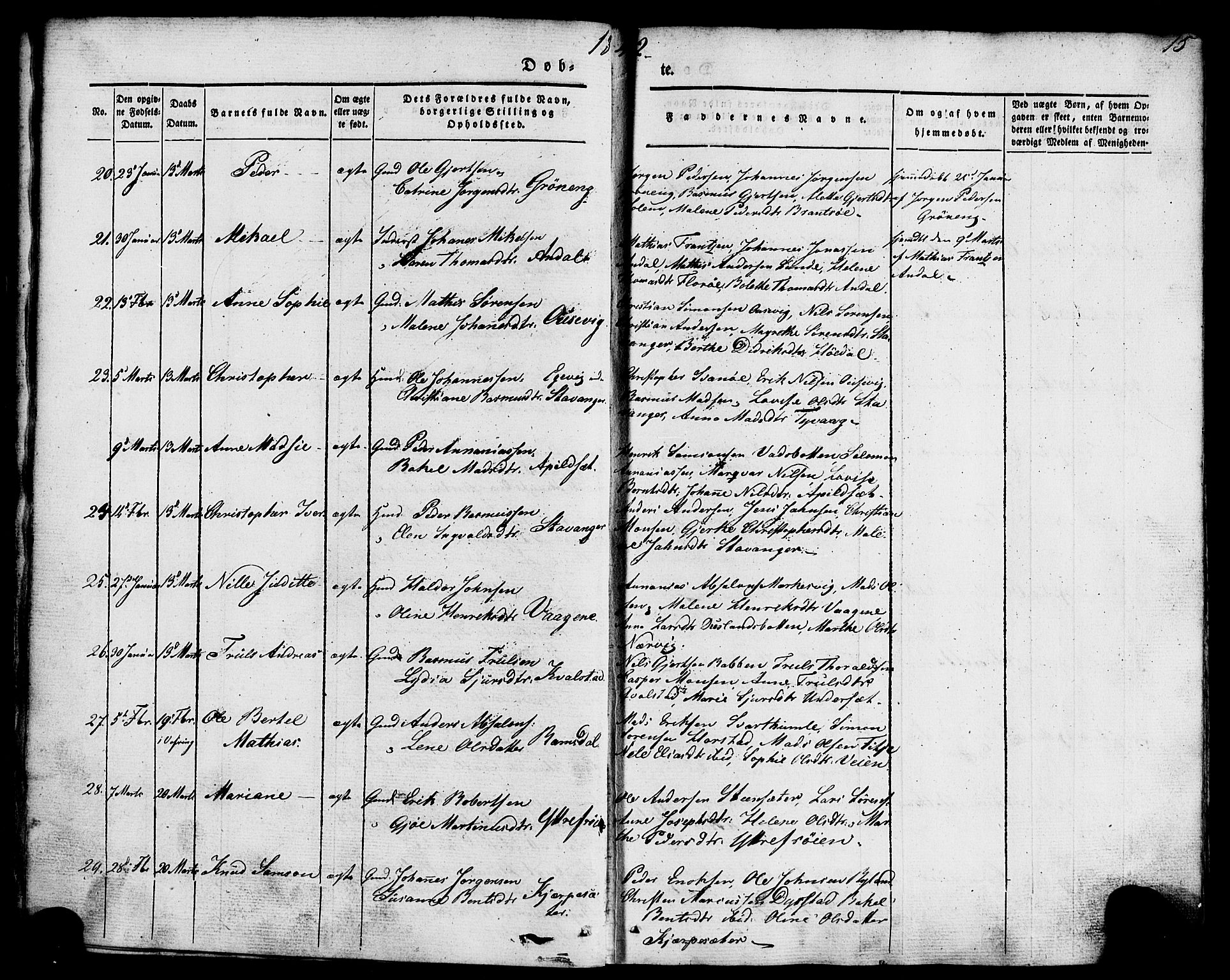 Kinn sokneprestembete, AV/SAB-A-80801/H/Haa/Haaa/L0005: Parish register (official) no. A 5, 1841-1857, p. 15