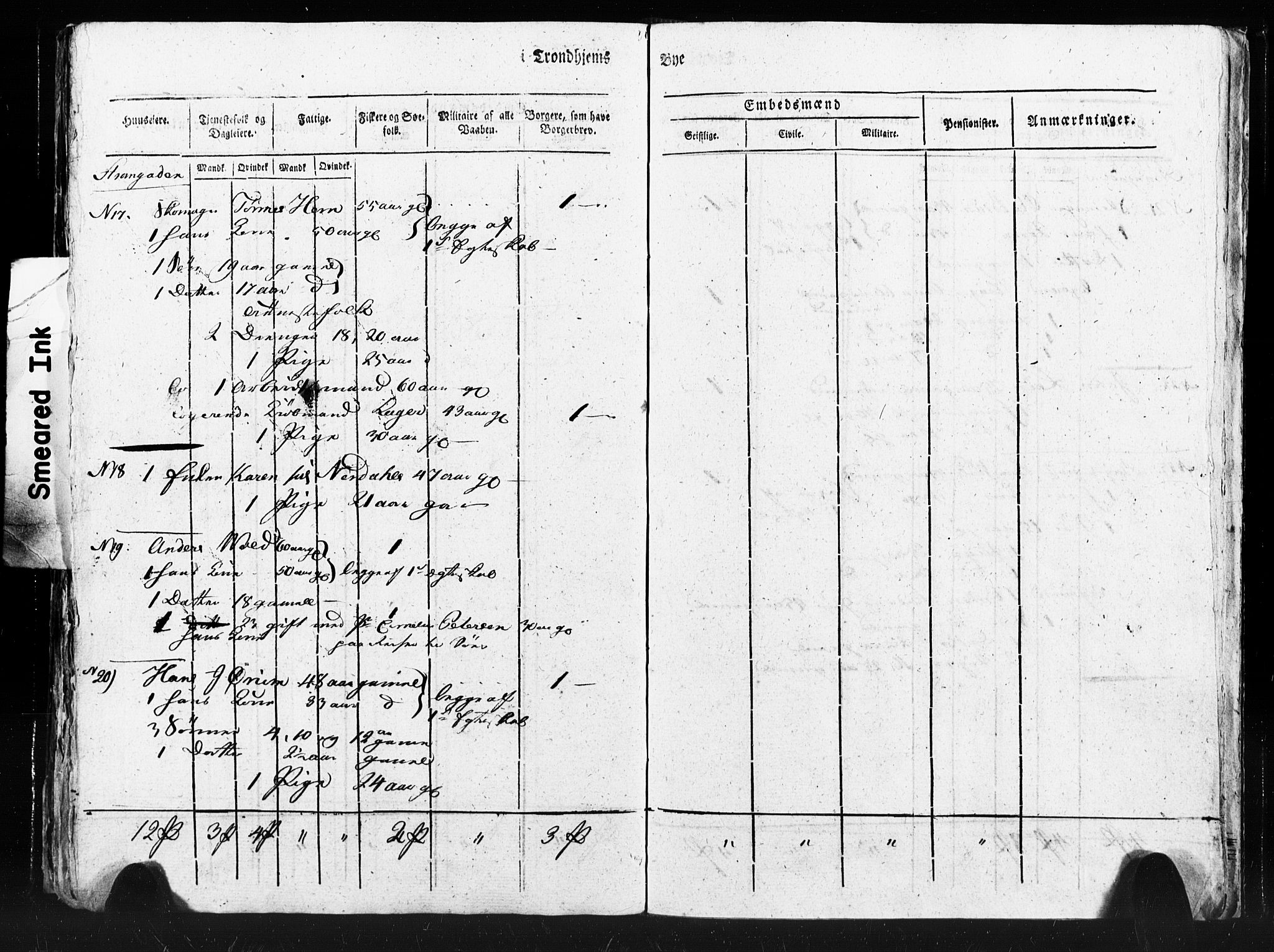 SAT, Census 1815 for Trondheim (transcript), 1815, p. 166