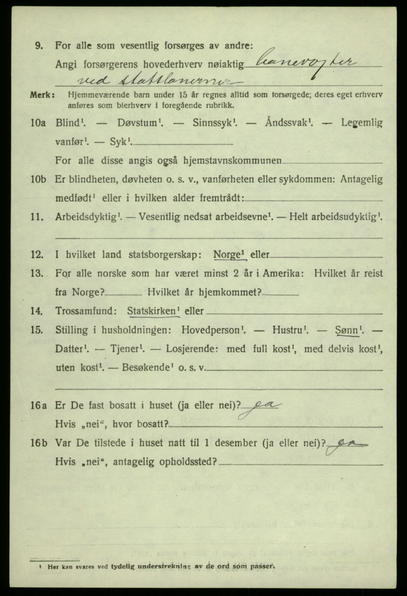 SAB, 1920 census for Bruvik, 1920, p. 1125